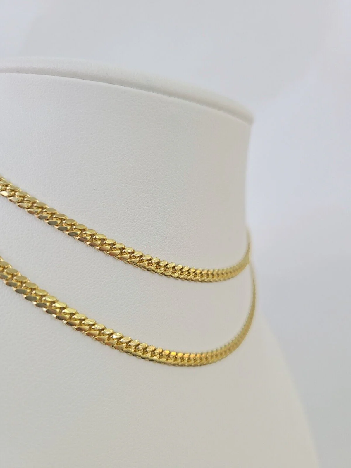 18k Solid Miami Cuban Chain Yellow Gold 3mm 26" Inch Genuine Necklace Real - Image 3