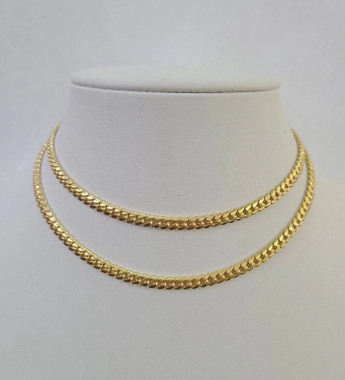 18k Solid Miami Cuban Necklace Chain Yellow Gold 4mm 26" Inch Genuine Real - Image 3