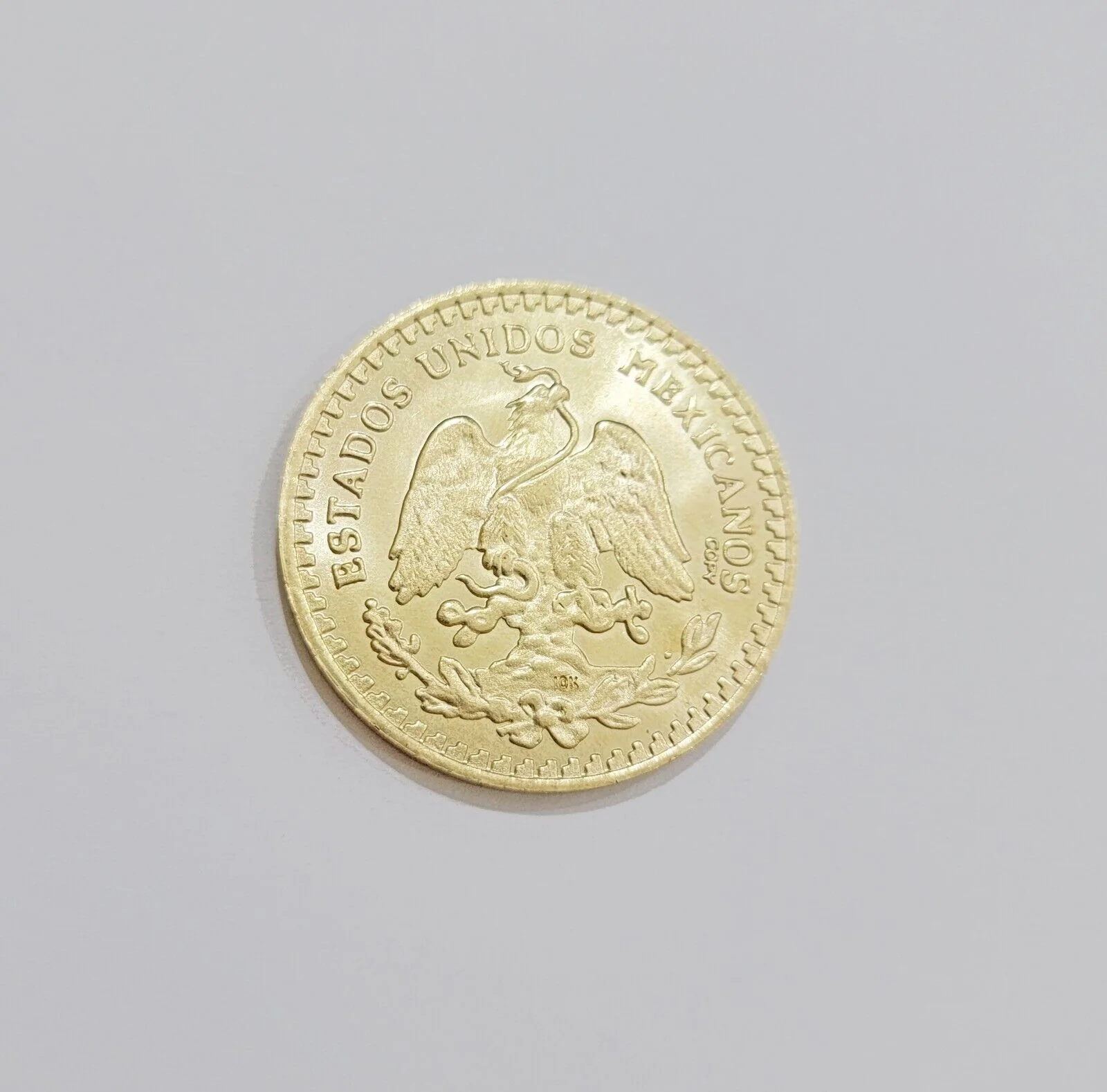 1947 Mexican Centenario 50 Gold Pesos Copy Coin Solid 10k Yellow Gold Centenaro - Image 3