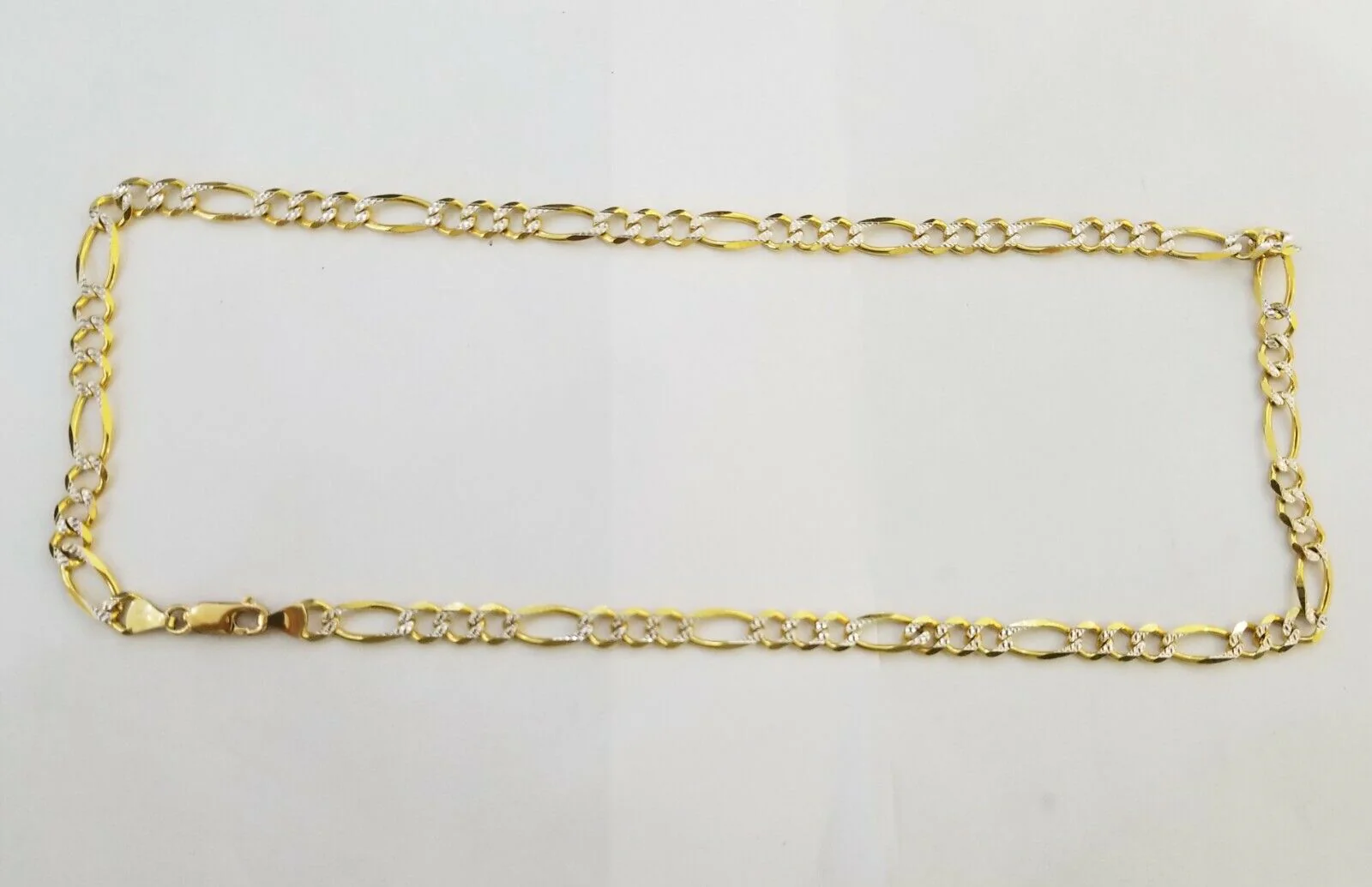 22" Real 14K Yellow Gold Figaro Link Chain 6mm Necklace Diamond Cut Lobster - Image 3