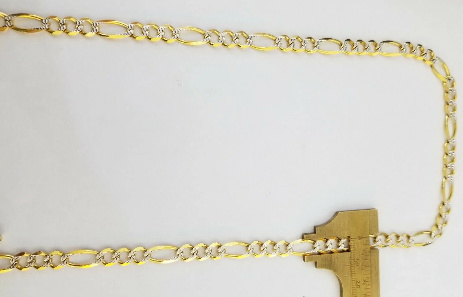 22" Real 14K Yellow Gold Figaro Link Chain 6mm Necklace Diamond Cut Lobster - Image 6