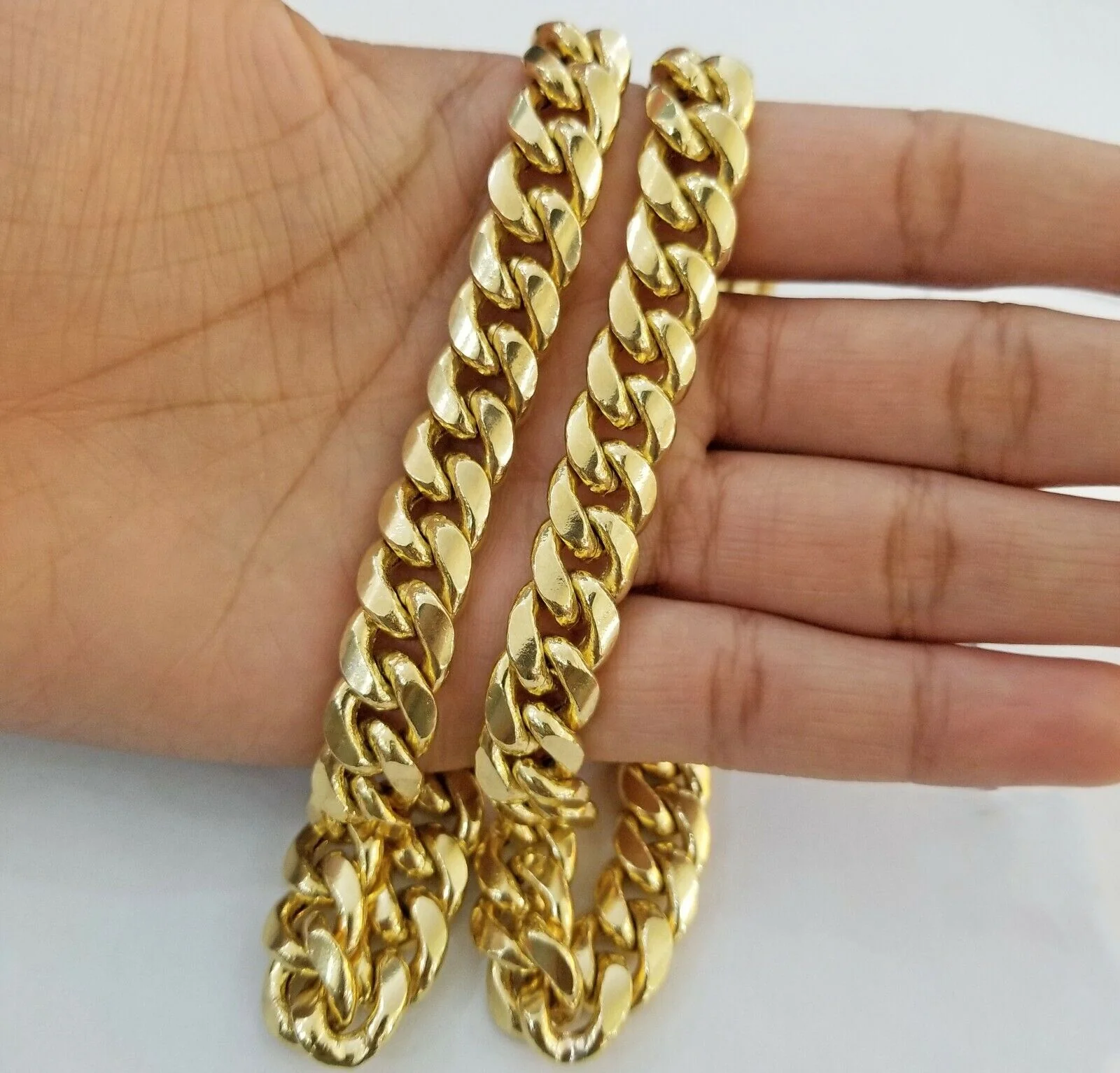 26" inch Real 14K Yellow Gold miami cuban chain 11mm Necklace Lobster lock 14kt - Image 2