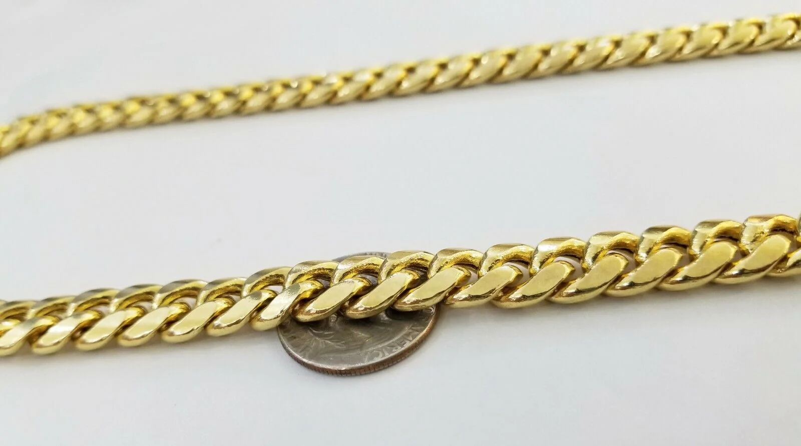 26" inch Real 14K Yellow Gold miami cuban chain 11mm Necklace Lobster lock 14kt - Image 8