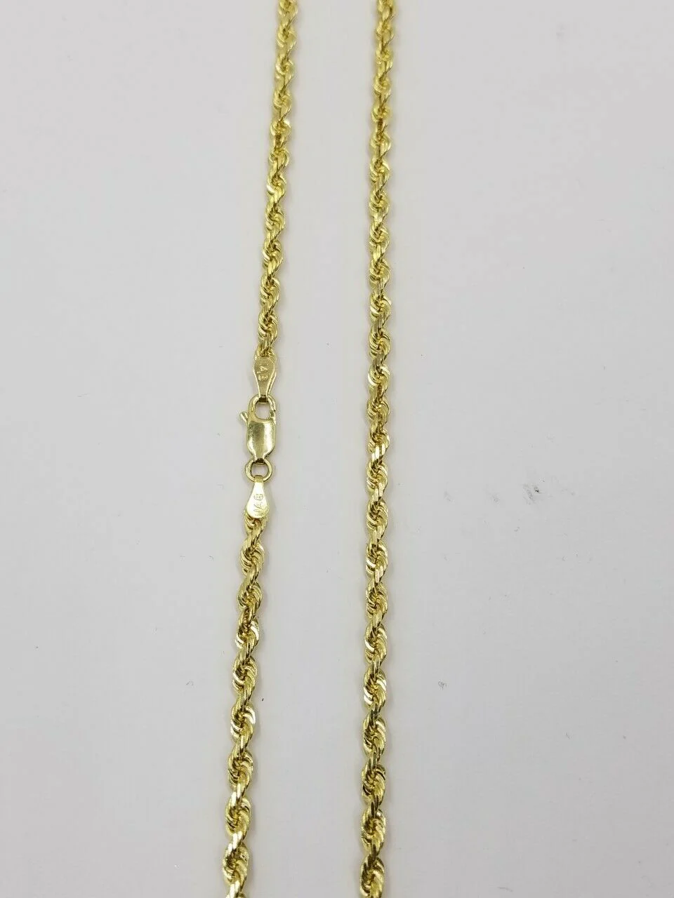 3mm SOLID 10k yellow Gold Rope Chain 16"-26" Inch HEAVY Necklace Men Women REAL - Image 5
