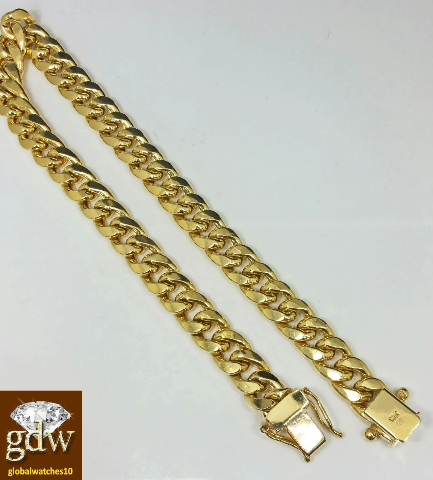 6mm Solid 10k Yellow Gold Miami Cuban Bracelet Box Lock strong Link 8 Inch Heavy - Image 3