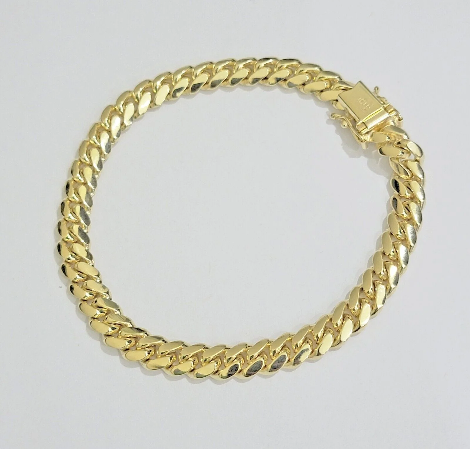 7mm 14k Gold Bracelet Miami Cuban Link 7"- 9 Inch Real 14kt Yellow Gold SOLID - Image 2
