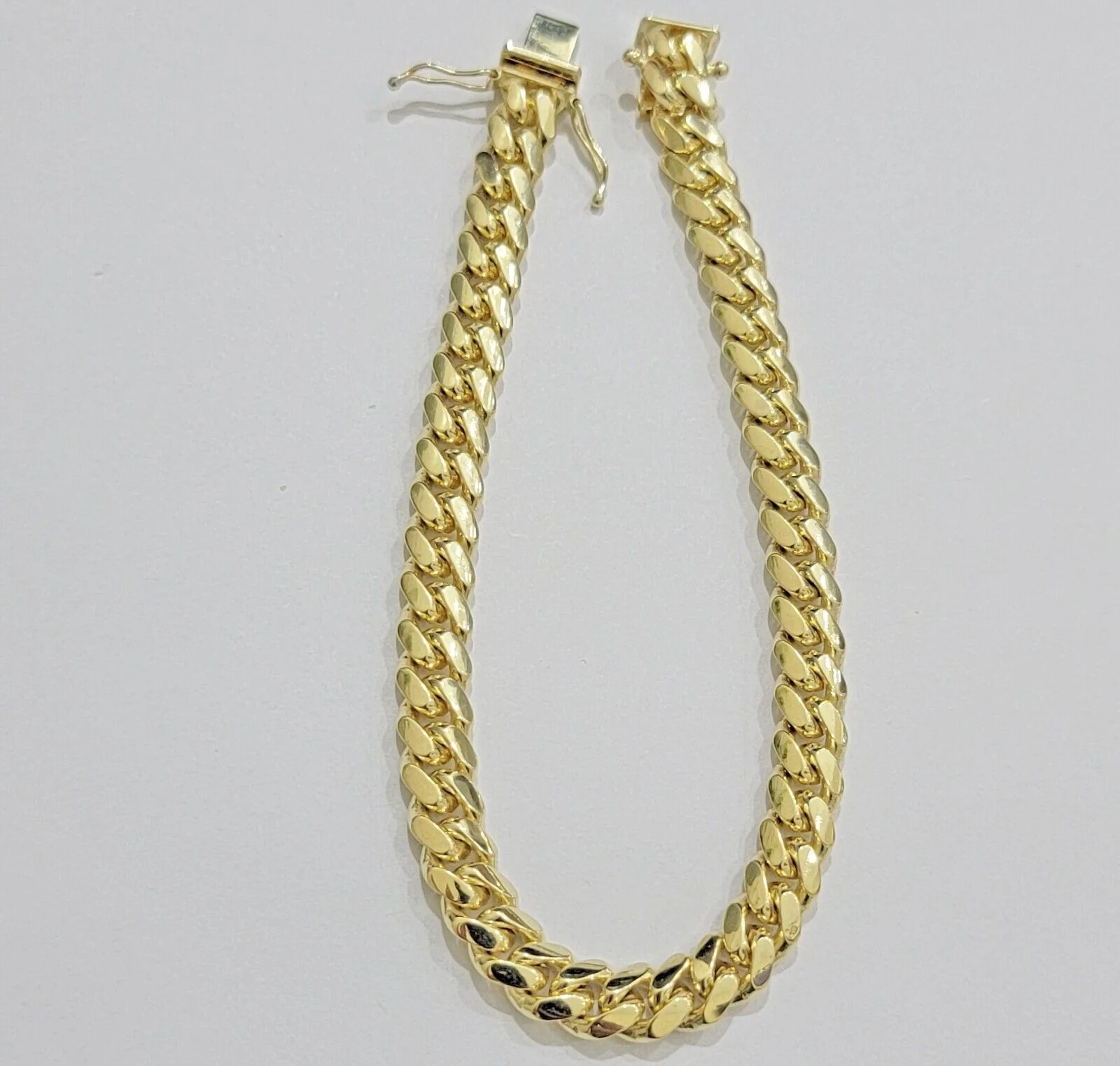 7mm 14k Gold Bracelet Miami Cuban Link 7"- 9 Inch Real 14kt Yellow Gold SOLID - Image 3