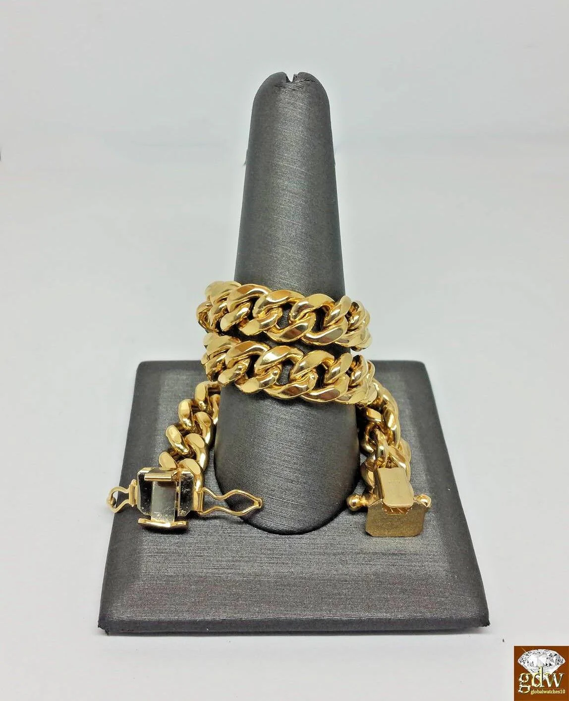 8mm 10k Gold Miami Cuban link Bracelet 7.5" 8" 8.5" 9" REAL 10kt Yellow Gold - Image 4
