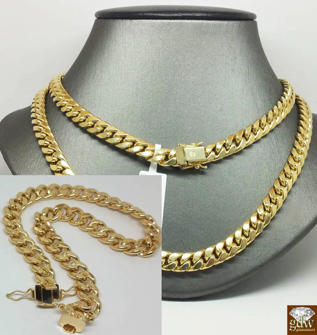 8mm 10k Gold Miami Cuban link Bracelet 7.5" 8" 8.5" 9" REAL 10kt Yellow Gold - Image 7
