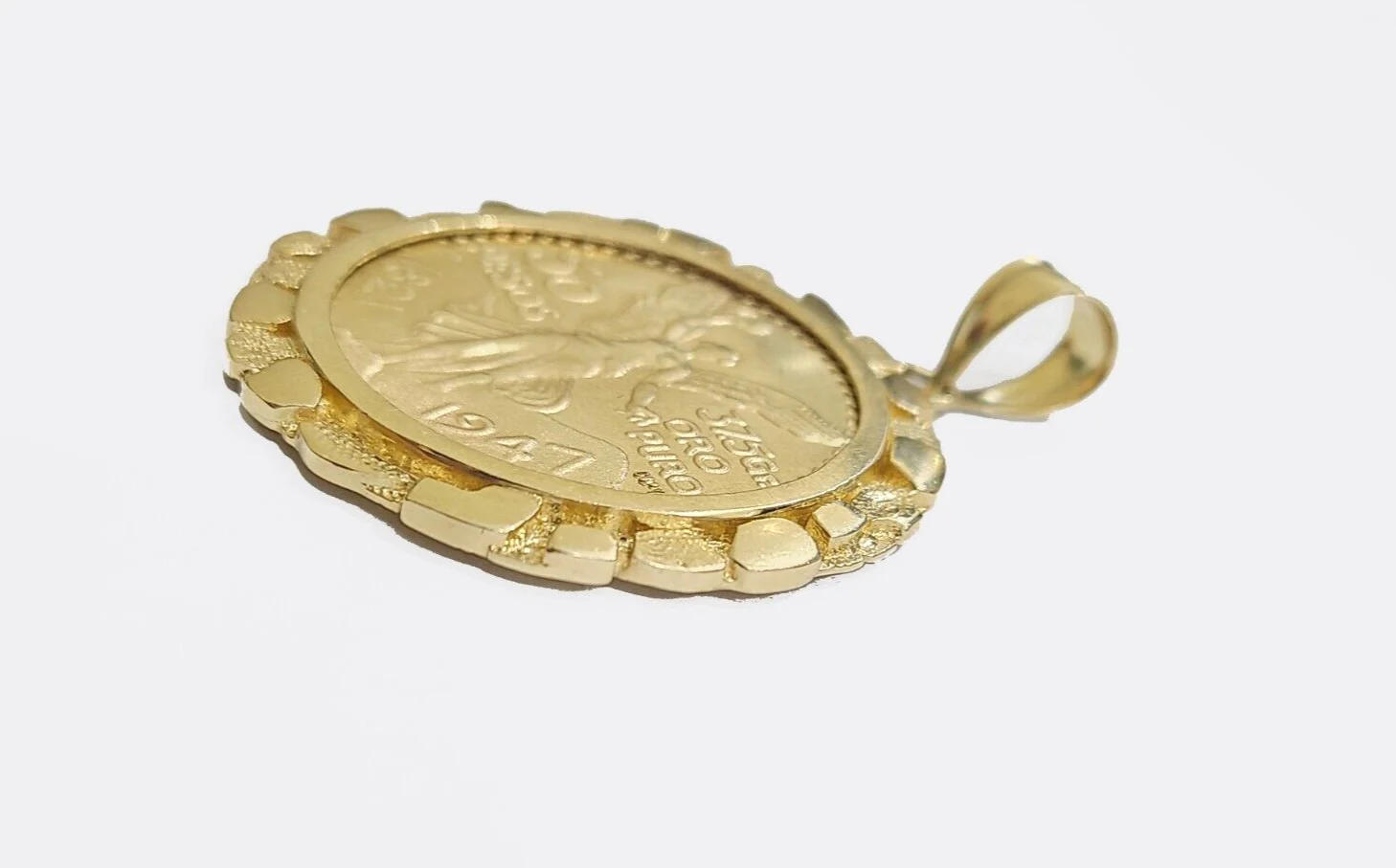 Centenario Coin Copy in Solid Yellow 14k Gold 50 Pesos 1947 Mexico/Mexican Coin - Image 5