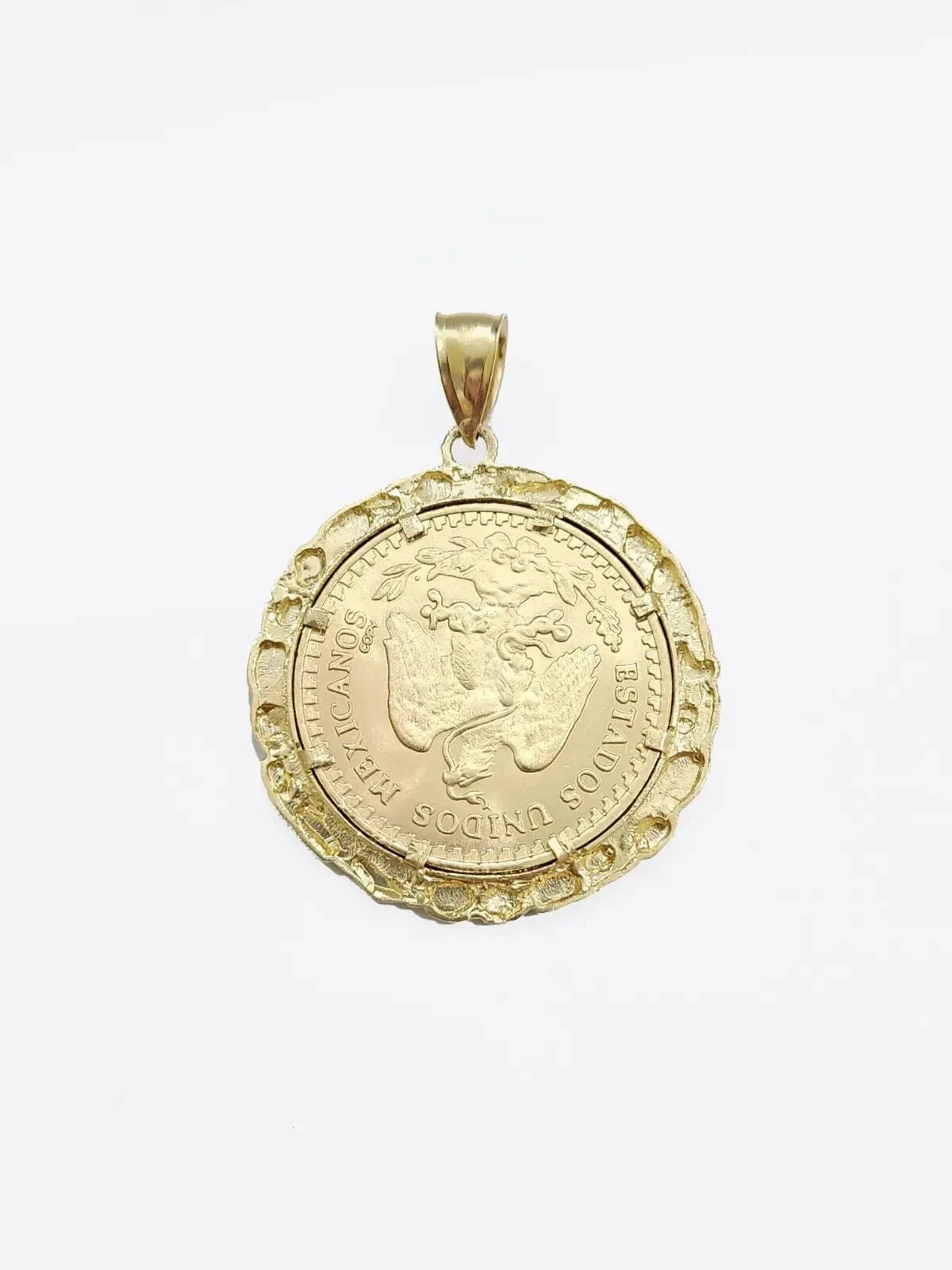 Centenario Coin Custom Solid Yellow 10k Gold 50 Pesos 1947 Mexico Mexican Coin - Image 4