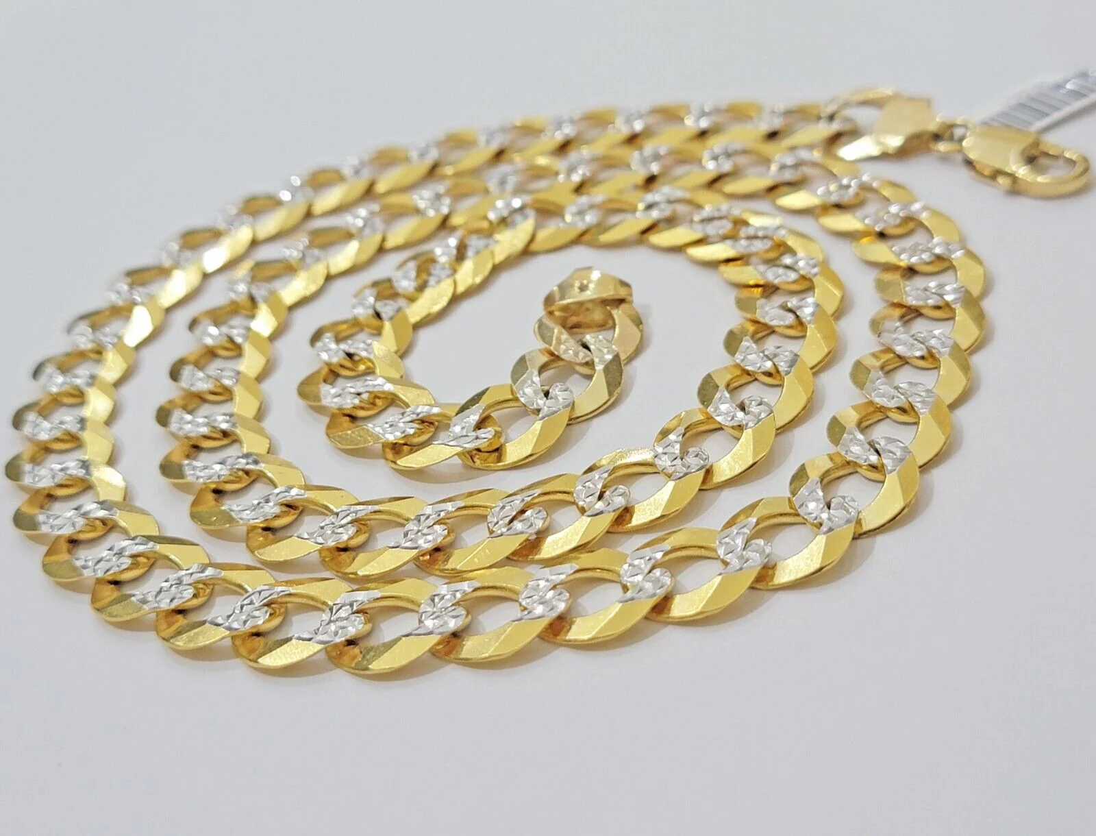 Cuban Curb Link Chain Necklace 26" 12.5mm Diamond Cut Solid 10k Yellow Gold REAL - Image 3