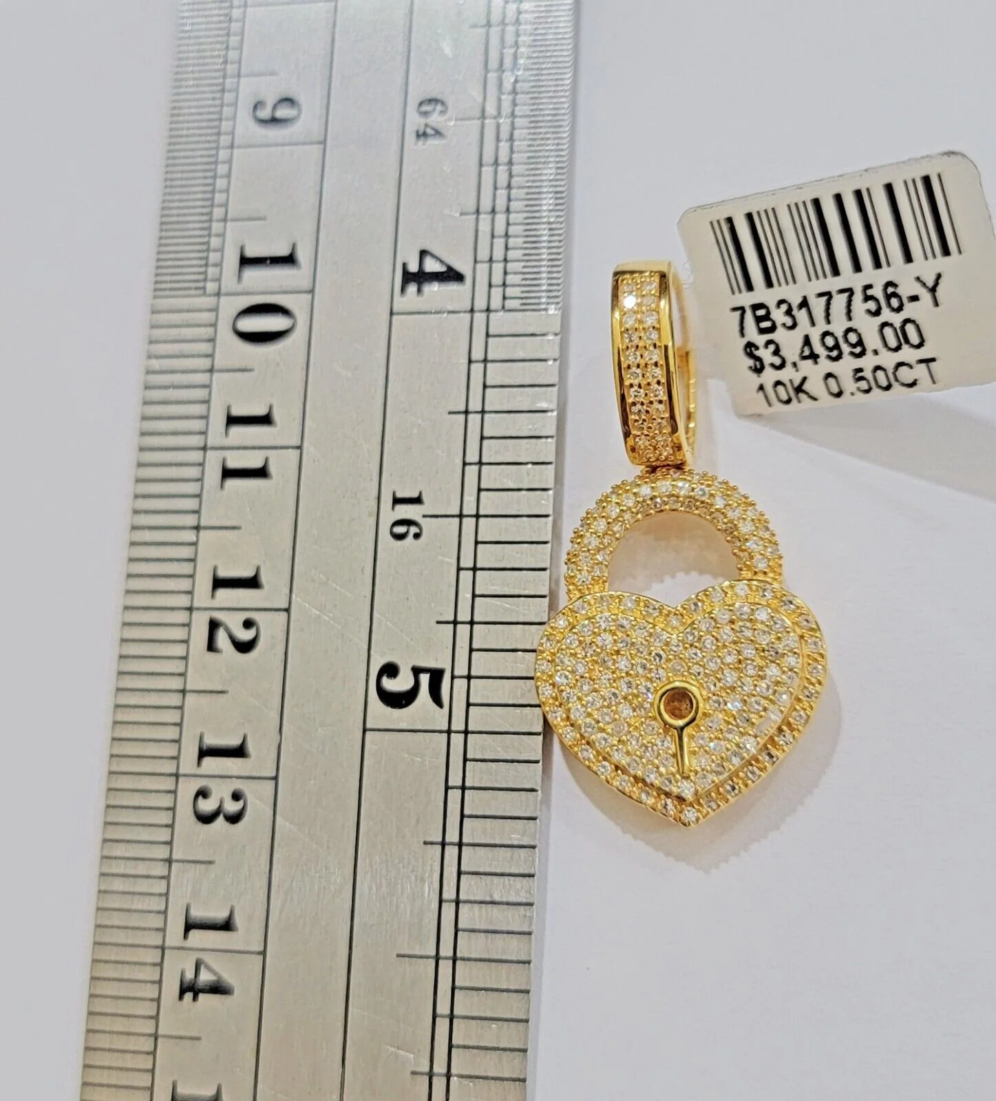 Diamond Key charm pendant Real 10k gold 1/2 Natural Diamonds For Men Women, REAL - Image 5
