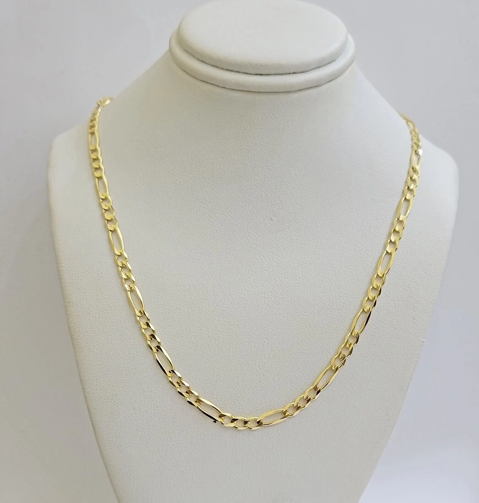 Figaro Link Chain 14k Yellow Gold Necklace 3.5mm 18 - 28 Inch SOLID 14kt STRONG - Image 8