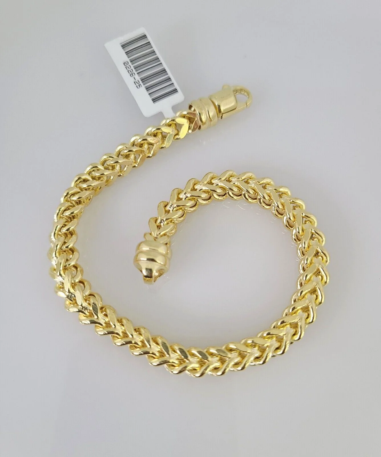 Franco Bracelet 8 Inches 6mm REAL 10kt Yellow Gold Genuine Mens Womens - Image 2