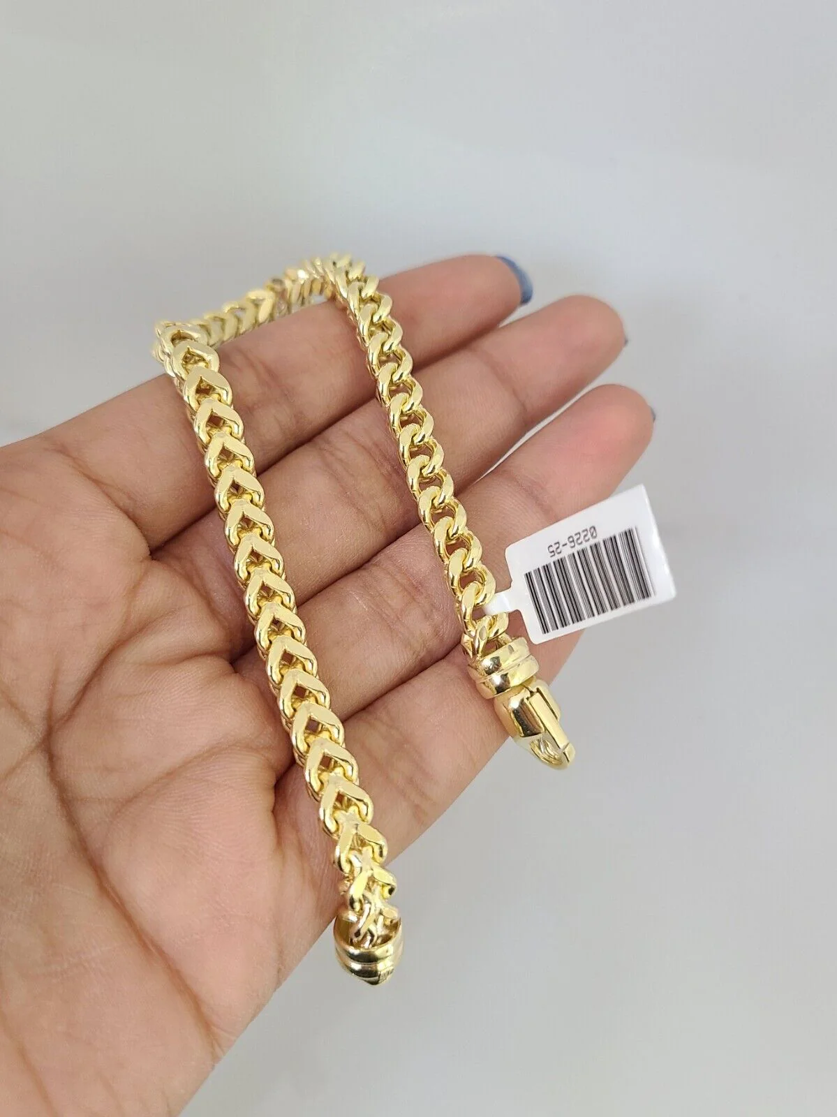 Franco Bracelet 8 Inches 6mm REAL 10kt Yellow Gold Genuine Mens Womens - Image 5
