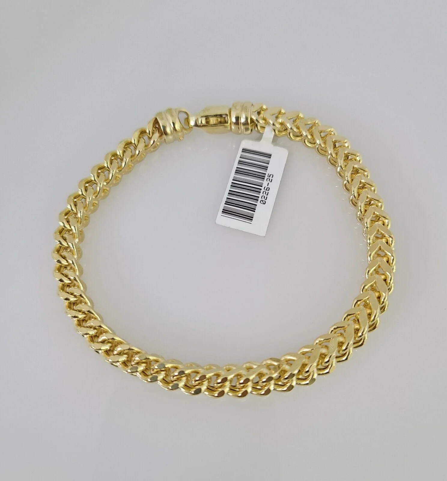 Franco Bracelet 8 Inches 6mm REAL 10kt Yellow Gold Genuine Mens Womens - Image 7