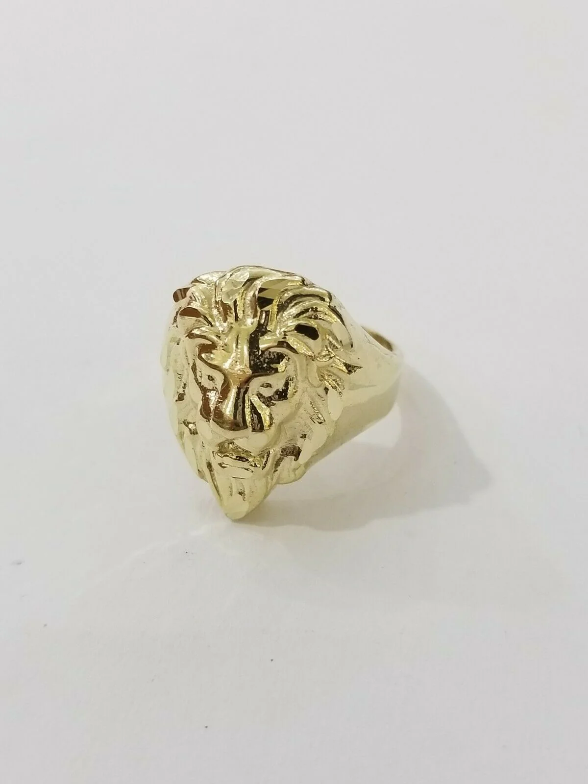 GOLD Lion Head Mens Ring SOLID 10k Yellow Gold REAL Ring , Pinky , Casual , size - Image 5