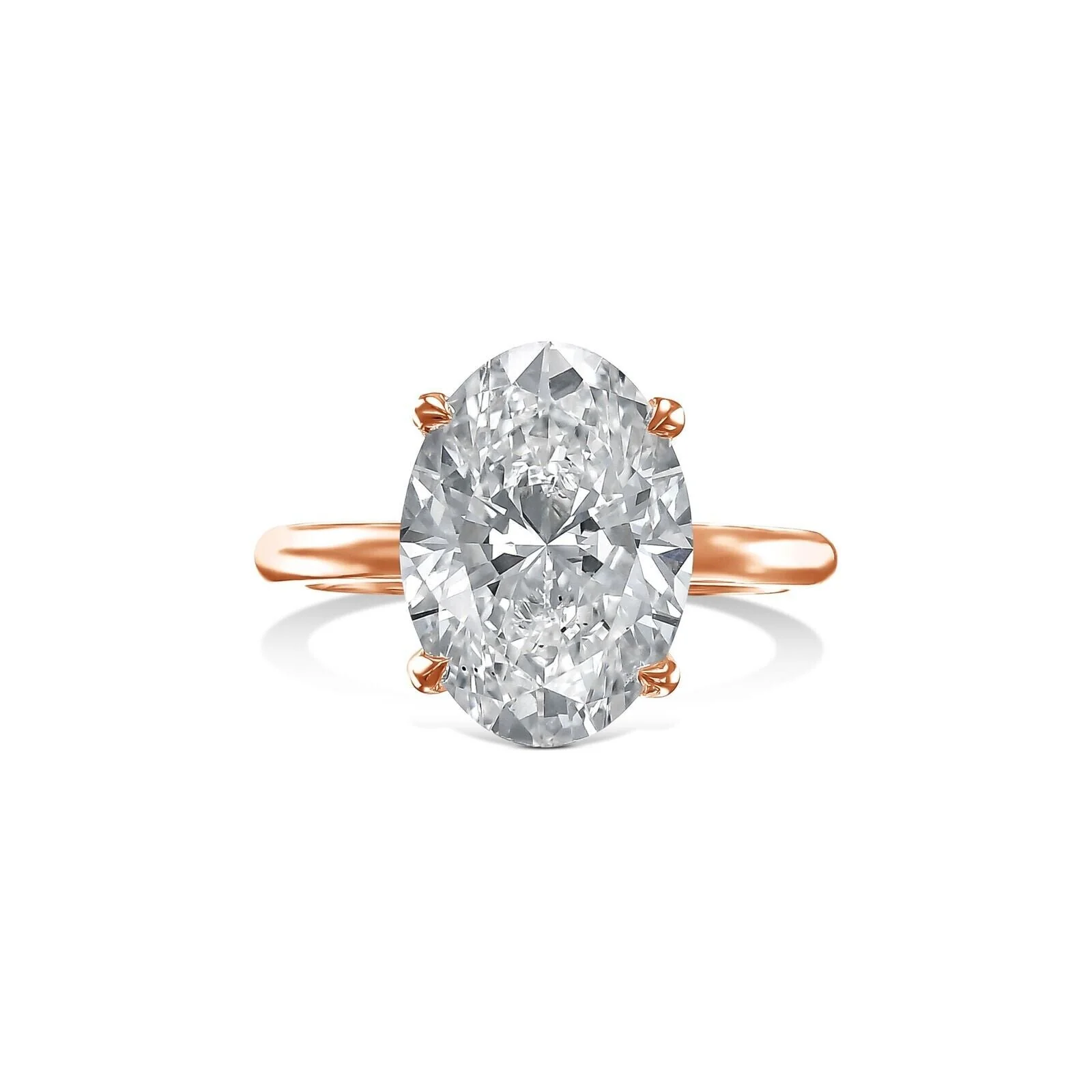 IGI Certified Diamond Engagement Ring VS2 H Oval 3 Ctw Lab-created Sparkling - Image 3