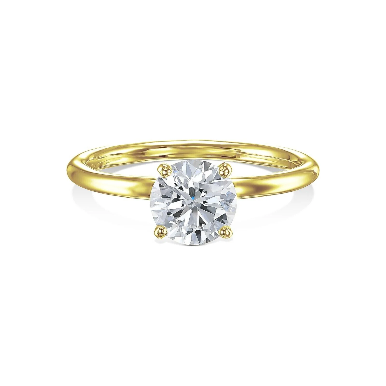 IGI Diamond Engagement Ring VS H Round Cut 2 Ct Lab Created CVD Eye Clean, Real - Image 6