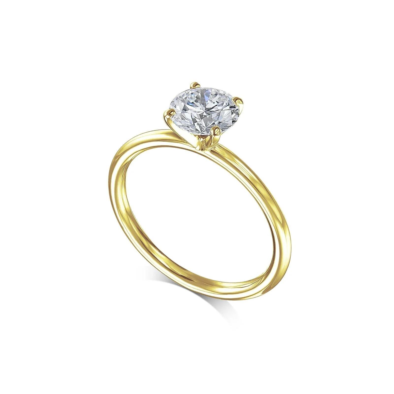 IGI Diamond Engagement Ring VS H Round Cut 2 Ct Lab Created CVD Eye Clean, Real - Image 7