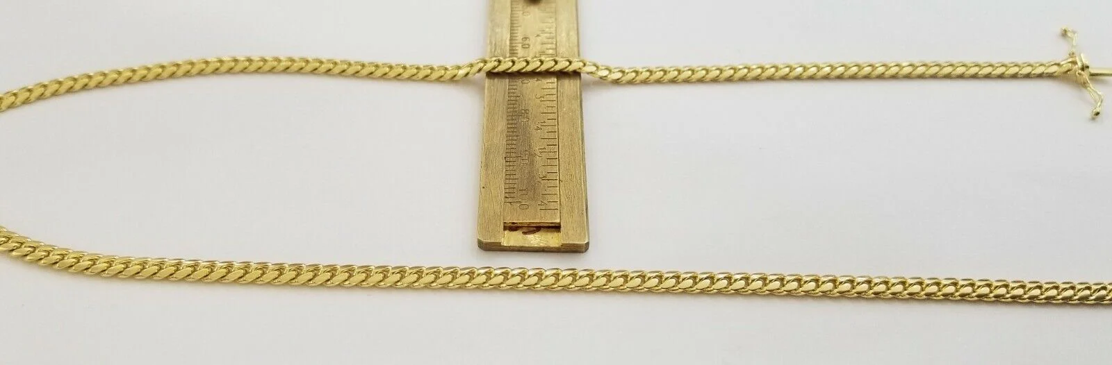 ladies 14k Yellow Gold Necklace Chain Women Cuban link 4mm 18" Box Lock Real - Image 7