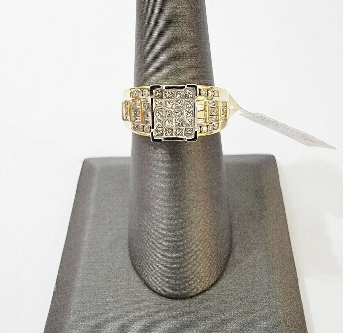 Ladies 14k Yellow Gold Ring Natural 2CT Diamond Women REAL , Wedding Engagement Ring Sizes 6,7,8,9,10,11 & 12 - Image 4