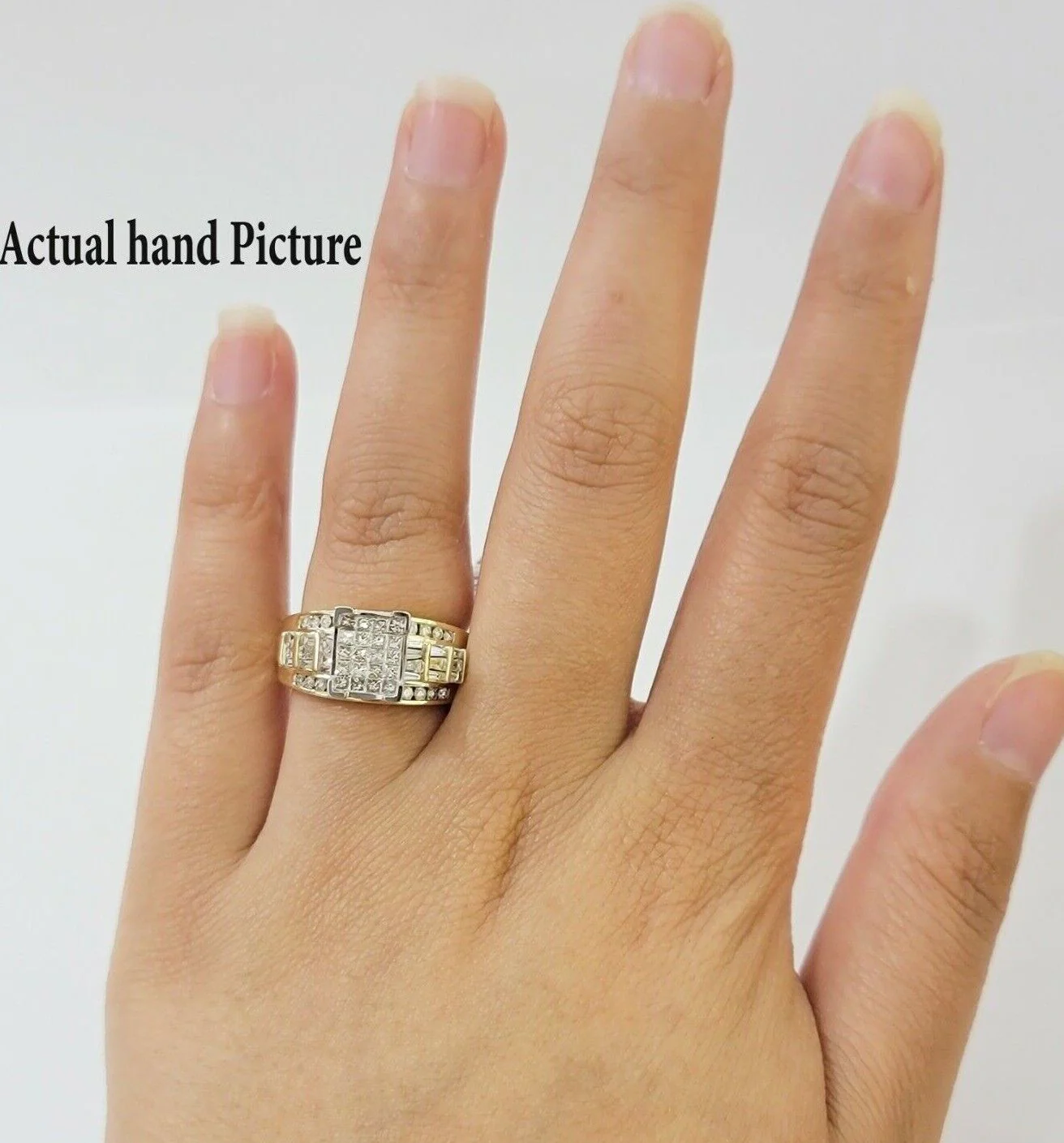 Ladies 14k Yellow Gold Ring Natural 2CT Diamond Women REAL , Wedding Engagement Ring Sizes 6,7,8,9,10,11 & 12 - Image 7