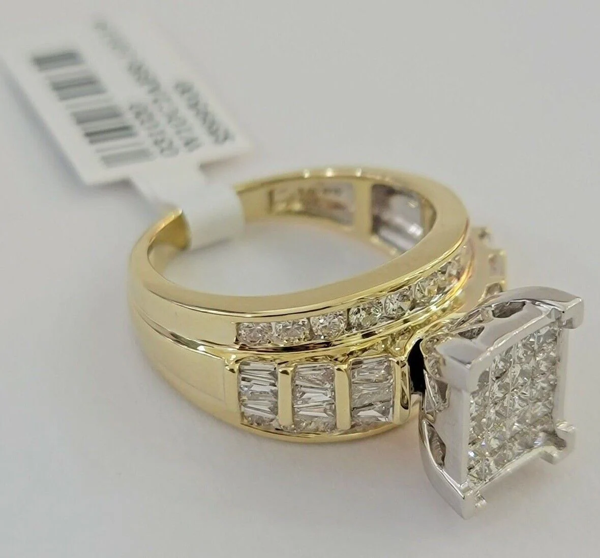 Ladies 14k Yellow Gold Ring Natural  2CT Diamond Women REAL , Wedding Engagement Ring Sizes 6,7,8,9,10,11 & 12 - Image 3