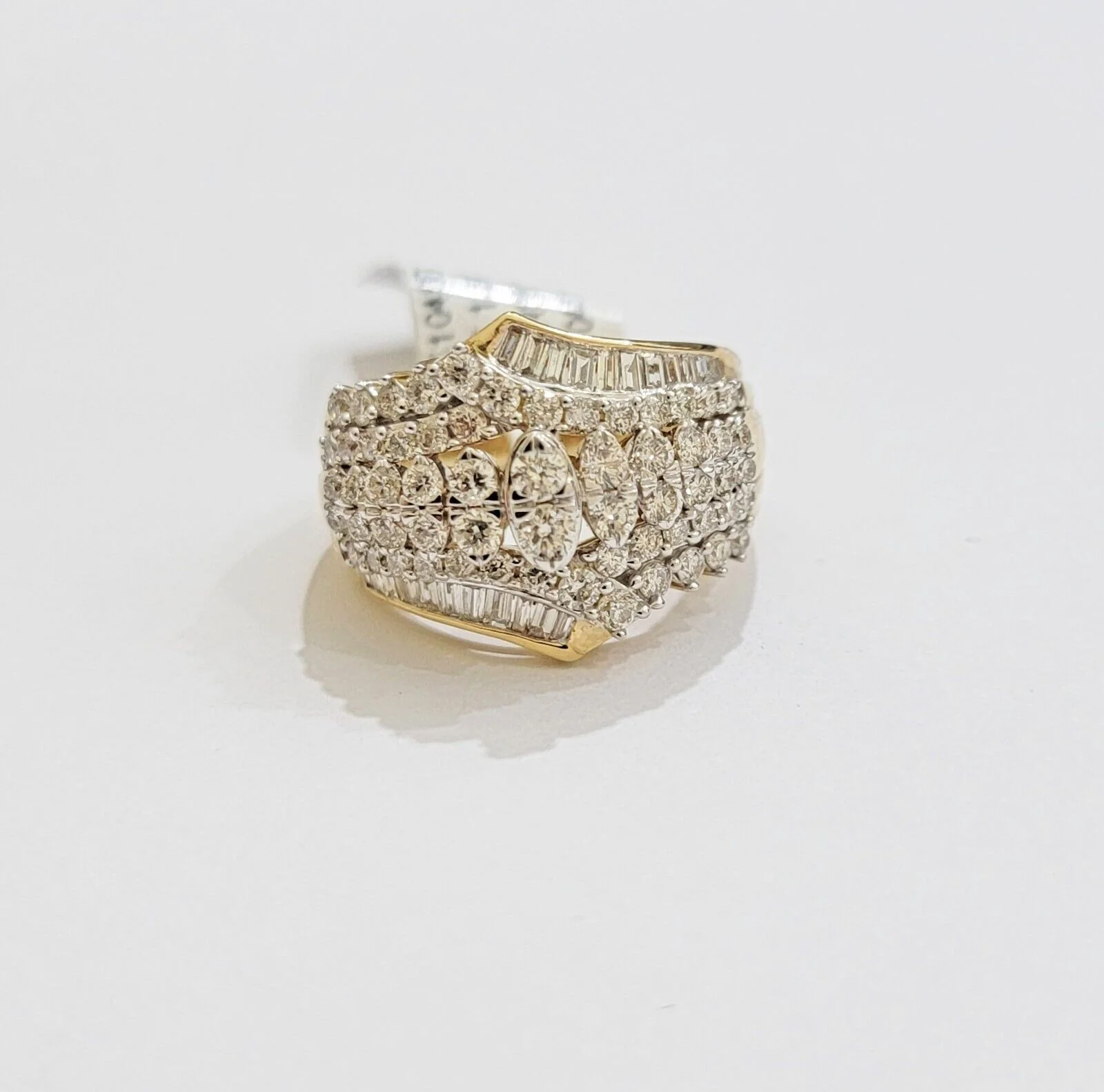 Ladies Diamond Ring Solid 10k Yellow Gold 1.50CT Natural Diamond women band REAL - Image 4