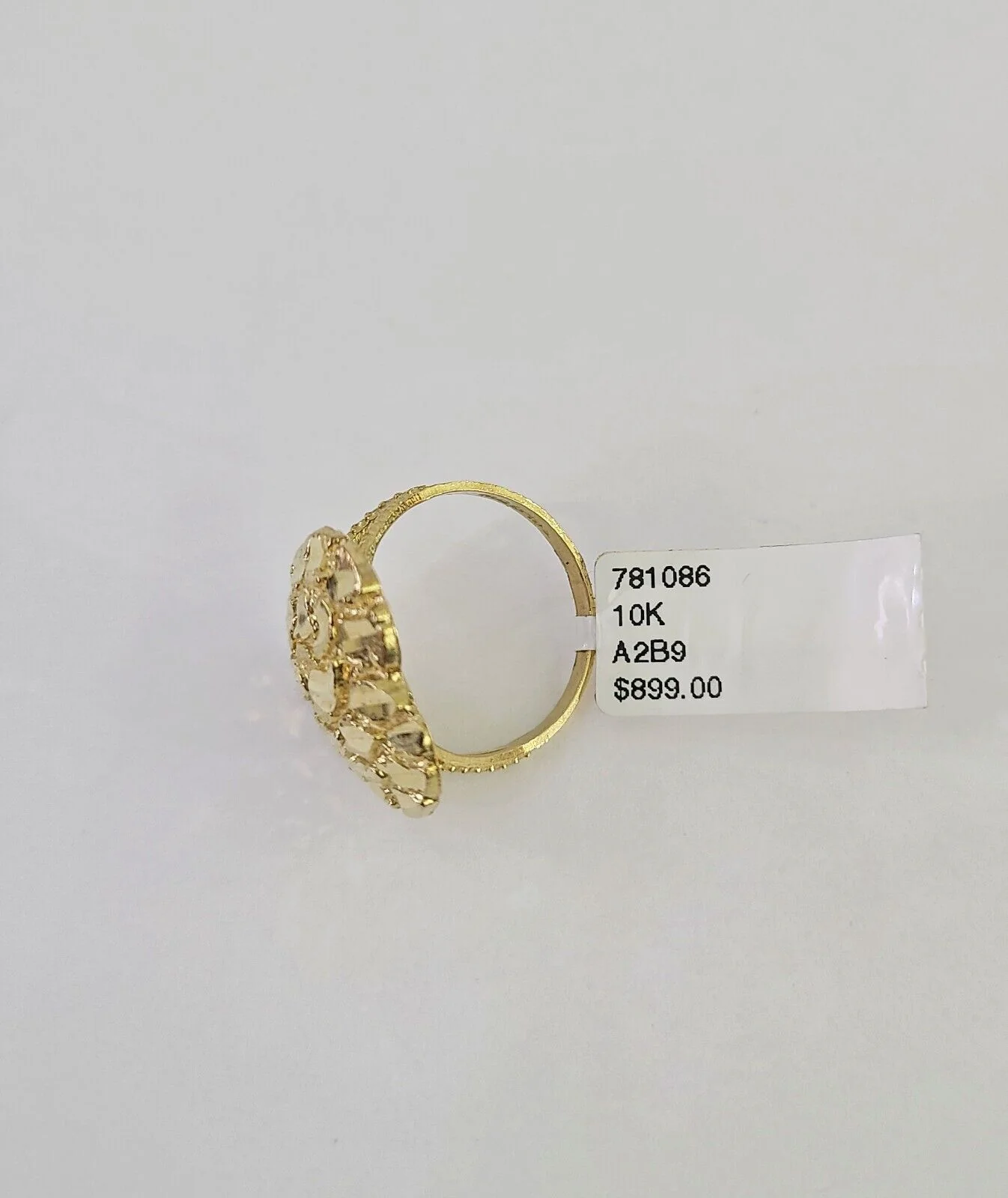 Ladies Ring 10k Nugget Heart Ring Yellow Gold REAL Genuine All Sizes - Image 6