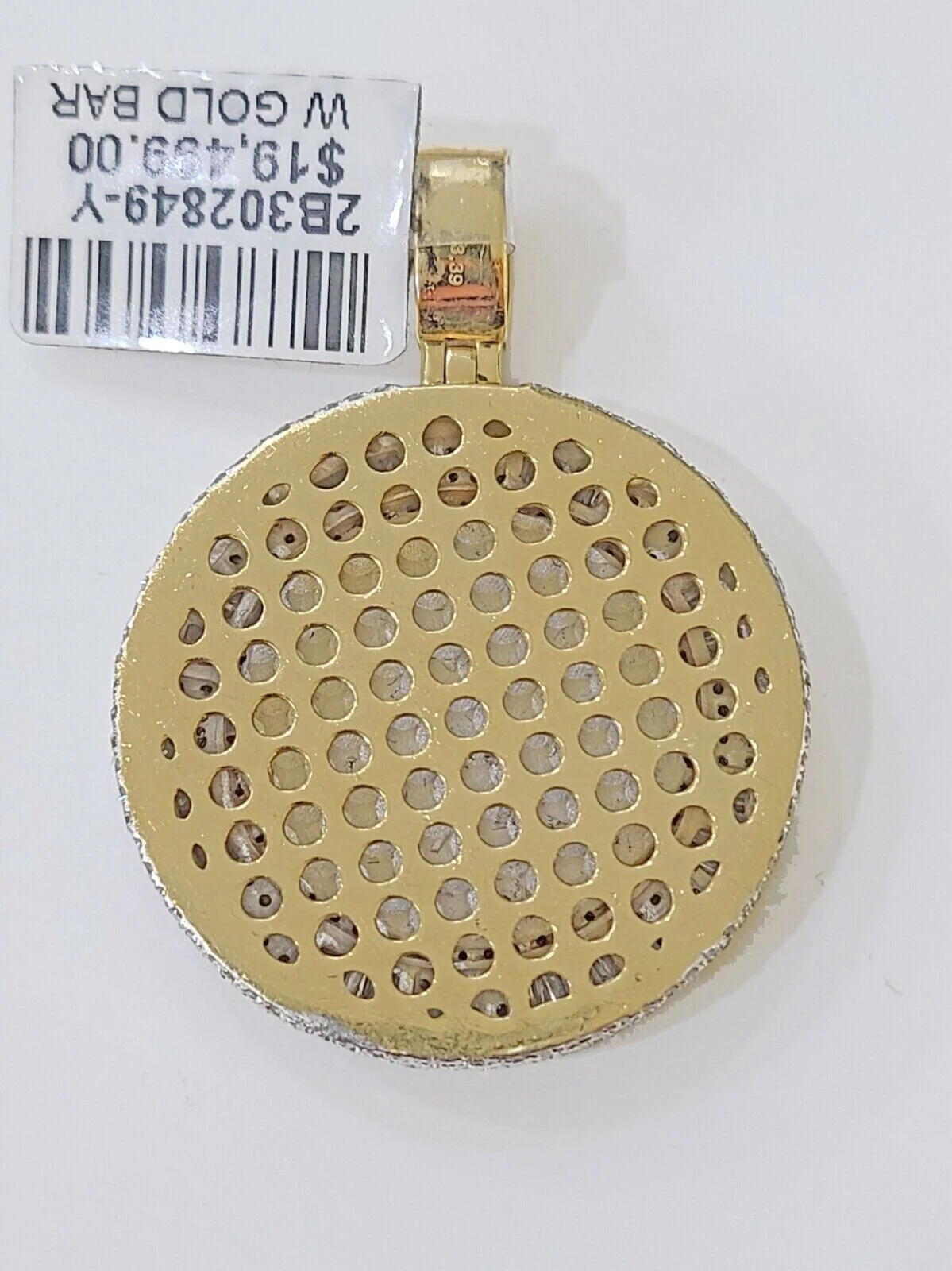 Memory Picture Charm Pendant REAL 14k Yellow God Genuine 3 CT Diamonds Mens 14KT - Image 5