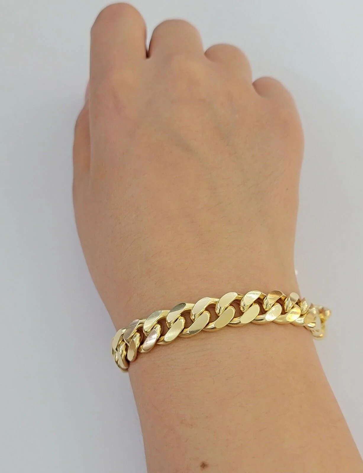 Mens 10k Gold Bracelet 8 Inch Miami Cuban Link 11mm Solid 10KT Yellow Gold REAL - Image 4