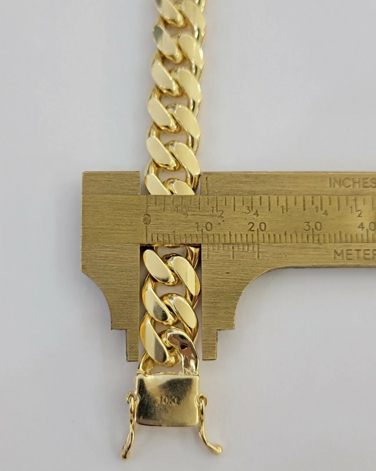 Mens 10k Gold Bracelet 8 Inch Miami Cuban Link 11mm Solid 10KT Yellow Gold REAL - Image 7