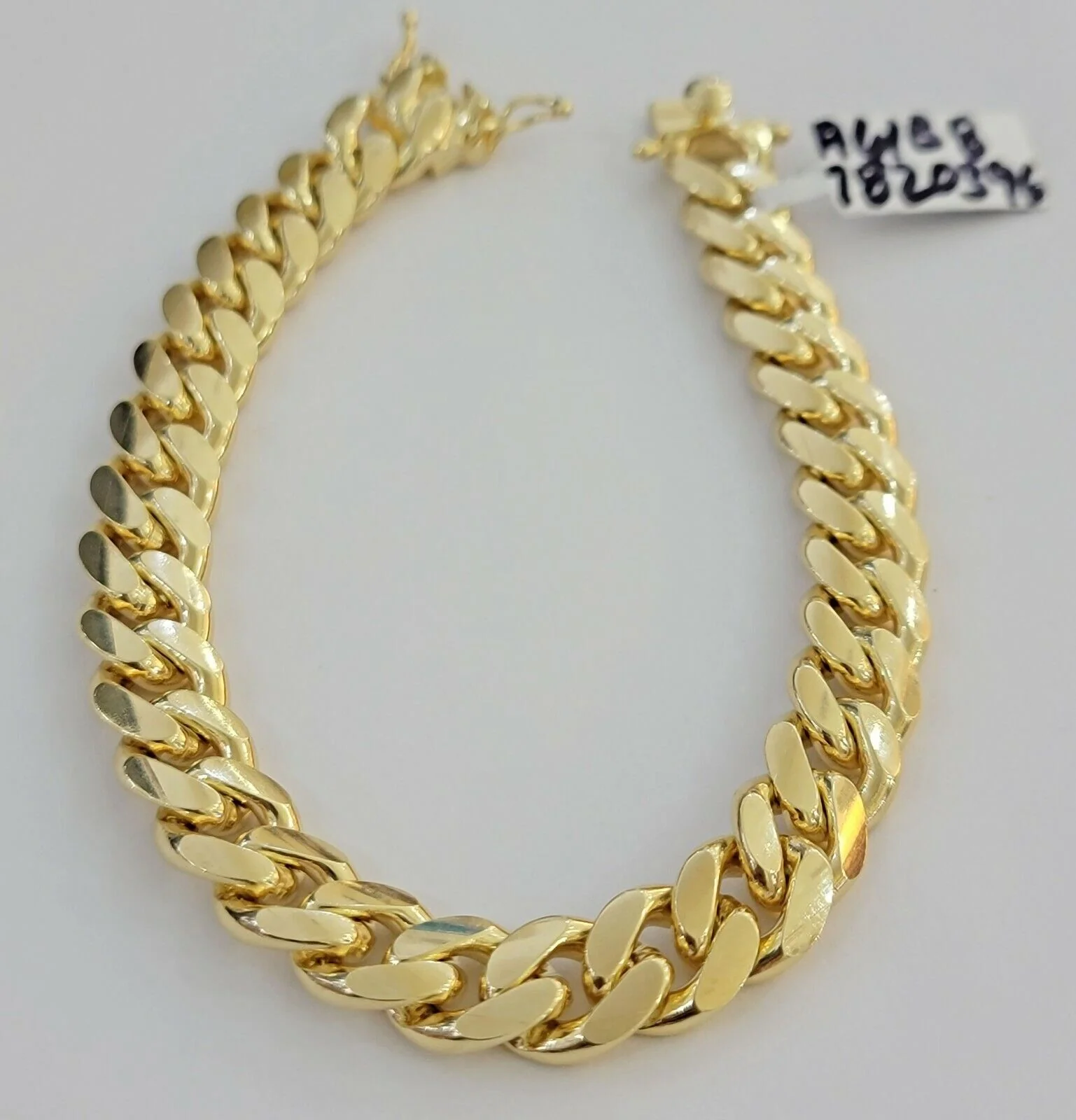 Mens 10k Gold Bracelet 9 Inch Miami Cuban Link 11mm Solid 10KT Yellow Gold REAL - Image 3