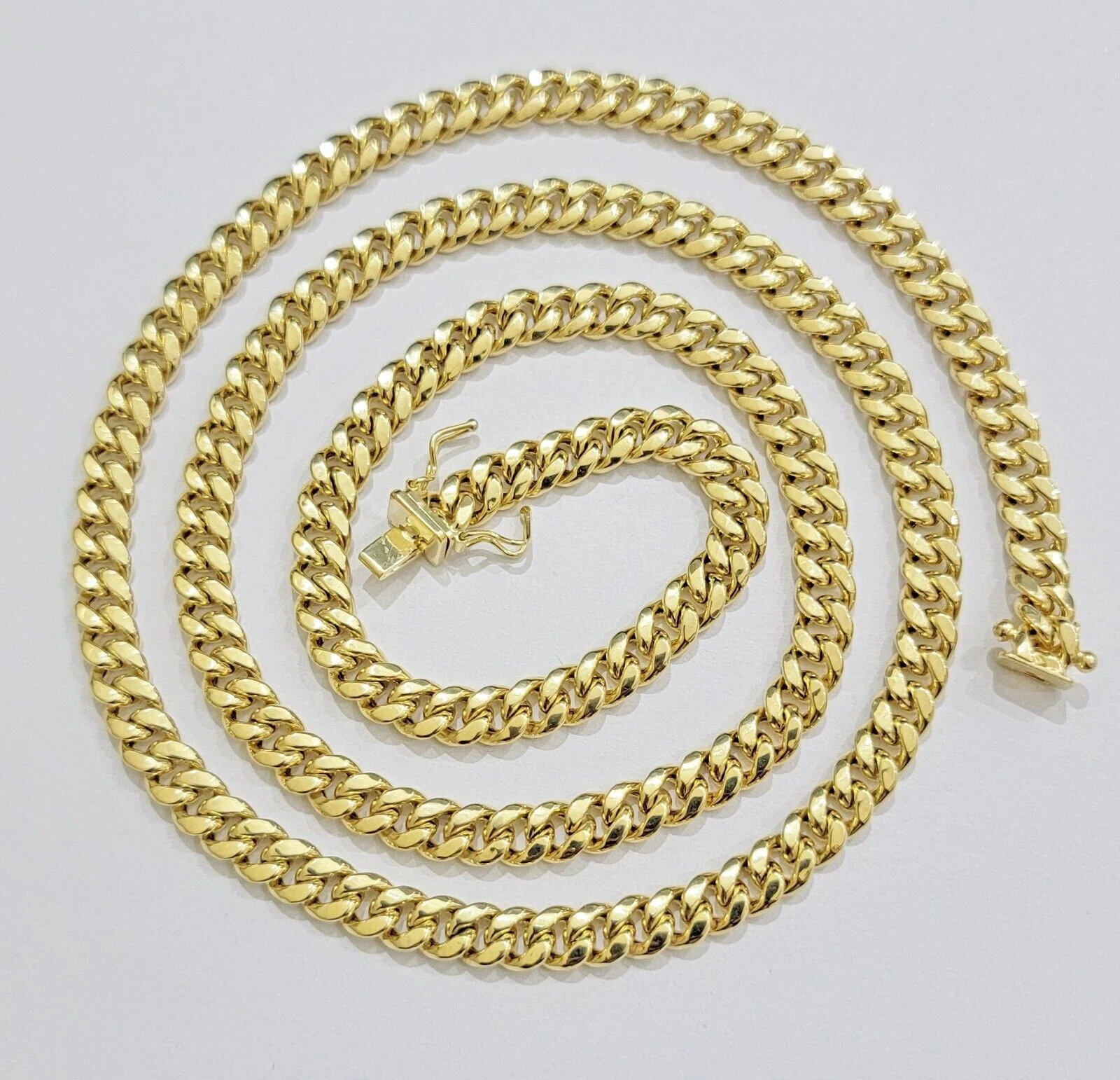 Mens 10k Gold Chain Necklace 6mm Miami Cuban Link 18 - 28 Inch REAL 10kt Yellow - Image 2