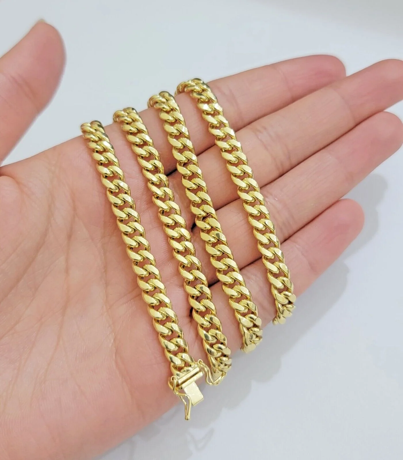 Mens 10k Gold Chain Necklace 6mm Miami Cuban Link 18 - 28 Inch REAL 10kt Yellow - Image 7
