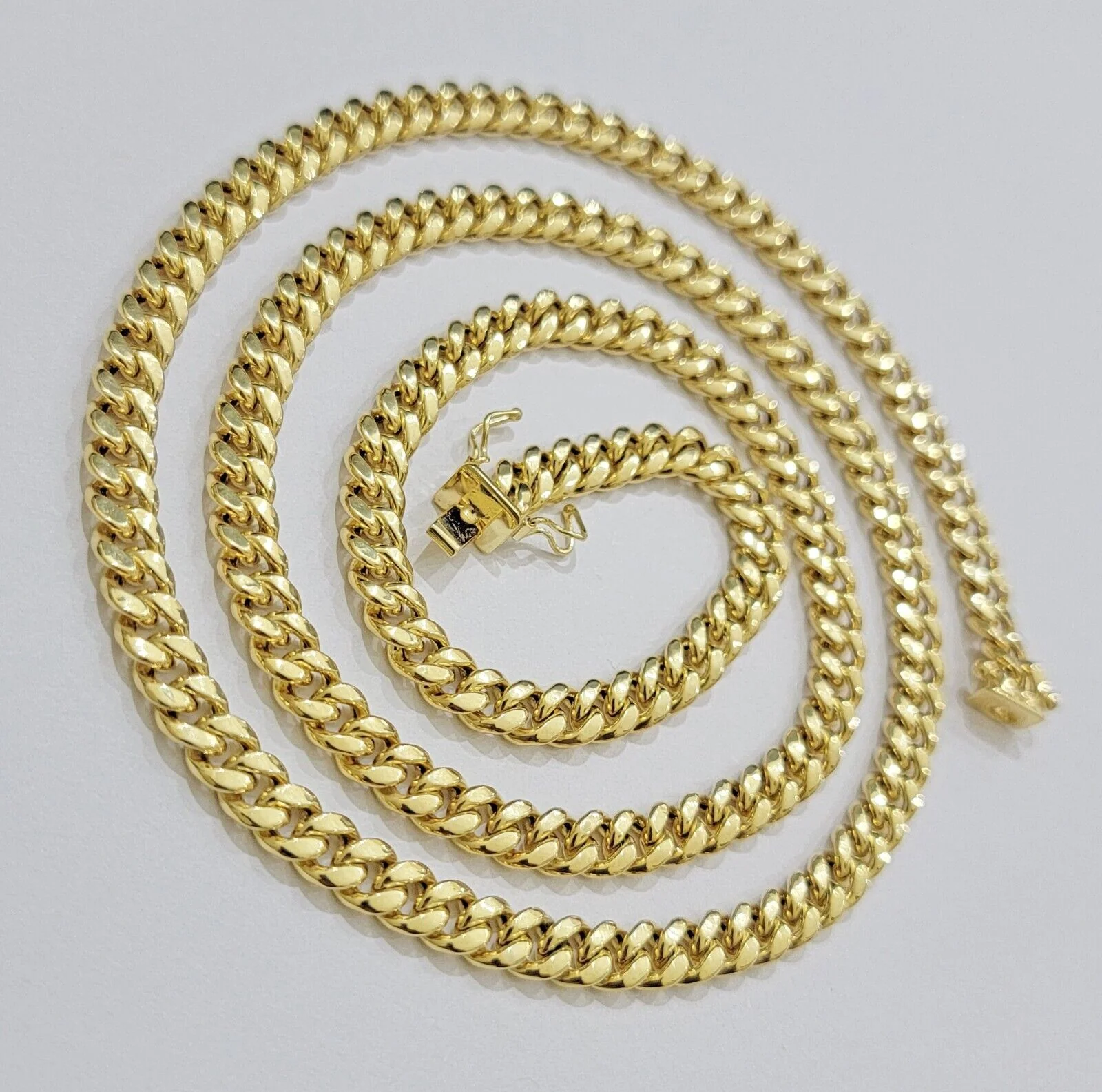 Mens 10k Gold Chain Necklace 6mm Miami Cuban Link 18 - 28 Inch REAL 10kt Yellow - Image 9