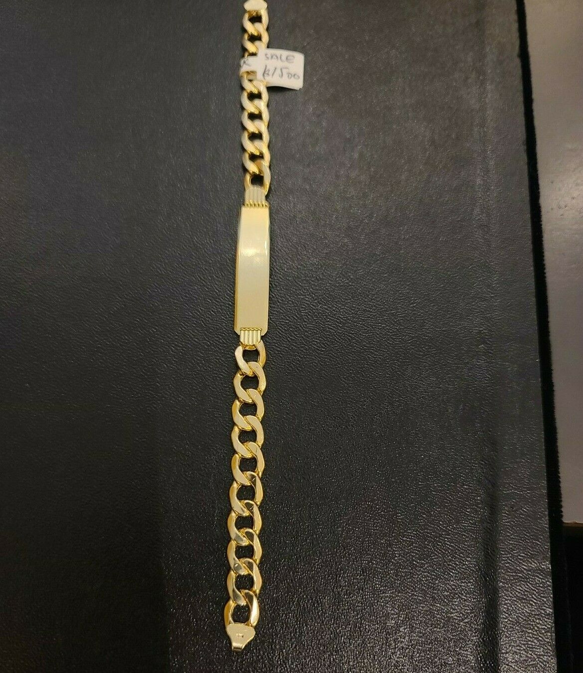 Men's 10K Gold Cuban Link Bracelet ID 8mm 9"  Lobster Lock REAL 10KT - Image 5