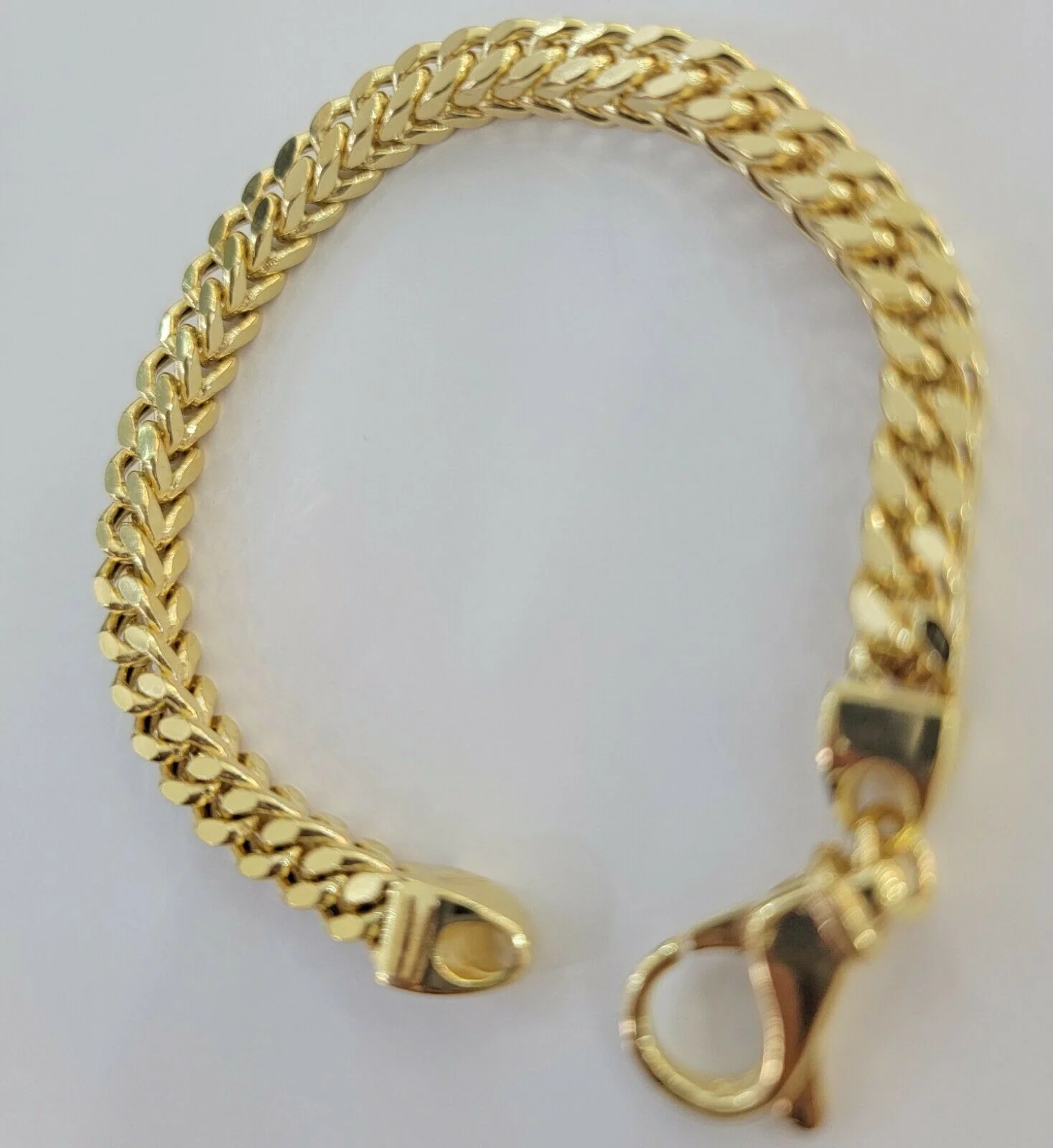 Men's 10k Gold Franco Bracelet 8" 6mm 10kt Yellow Gold Authentic 10kt MEN STRONG - Image 5