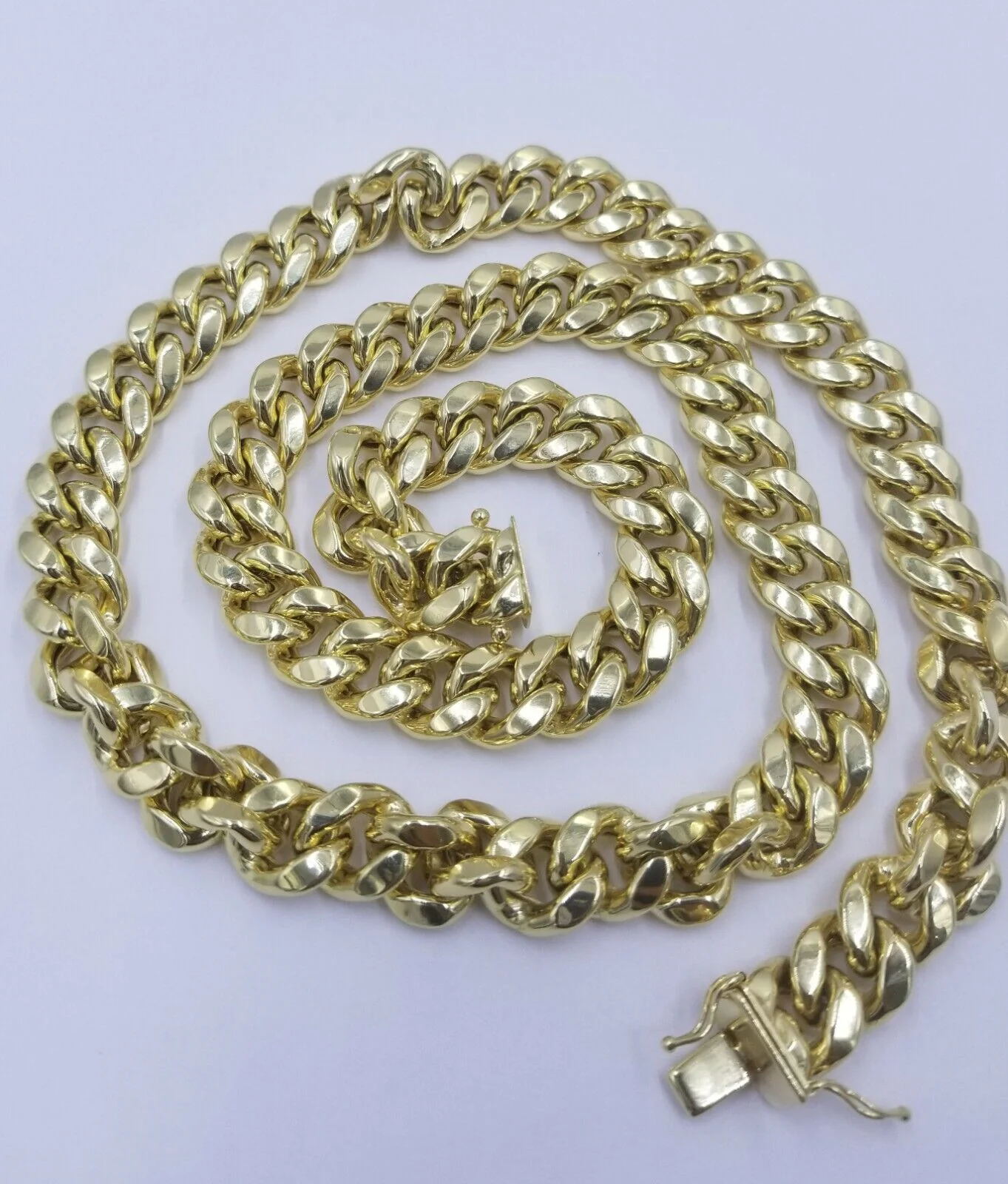Mens 10K Yellow Gold 26" 11mm Chain Miami Cuban Link Necklace Box Lock REAL 10KT - Image 5