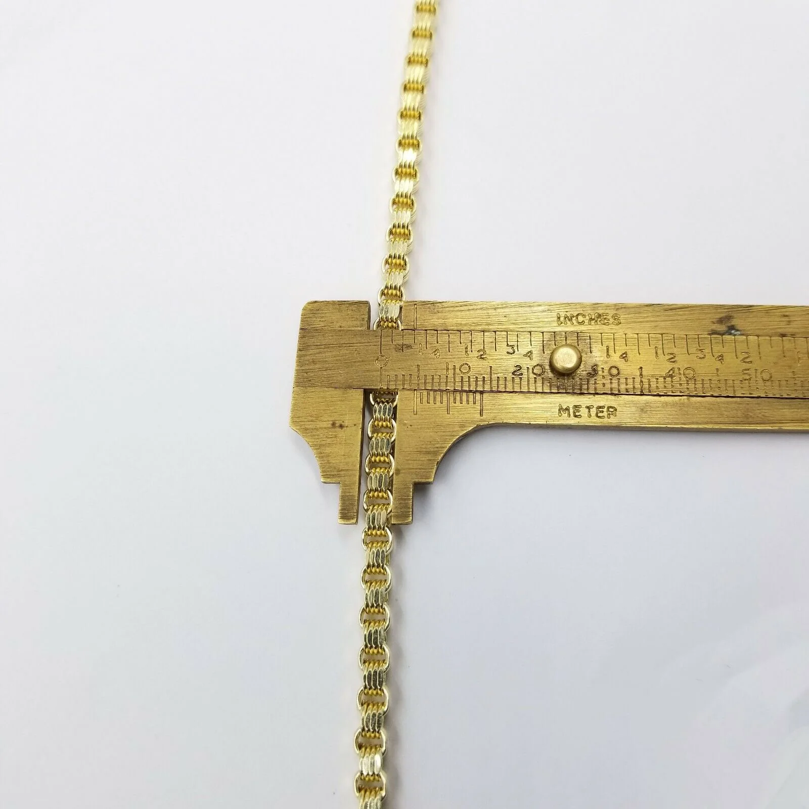 Mens 10k Yellow Gold Cross Charm Diamond Cut Pendant Byzantine Chain in 24" Real - Image 6
