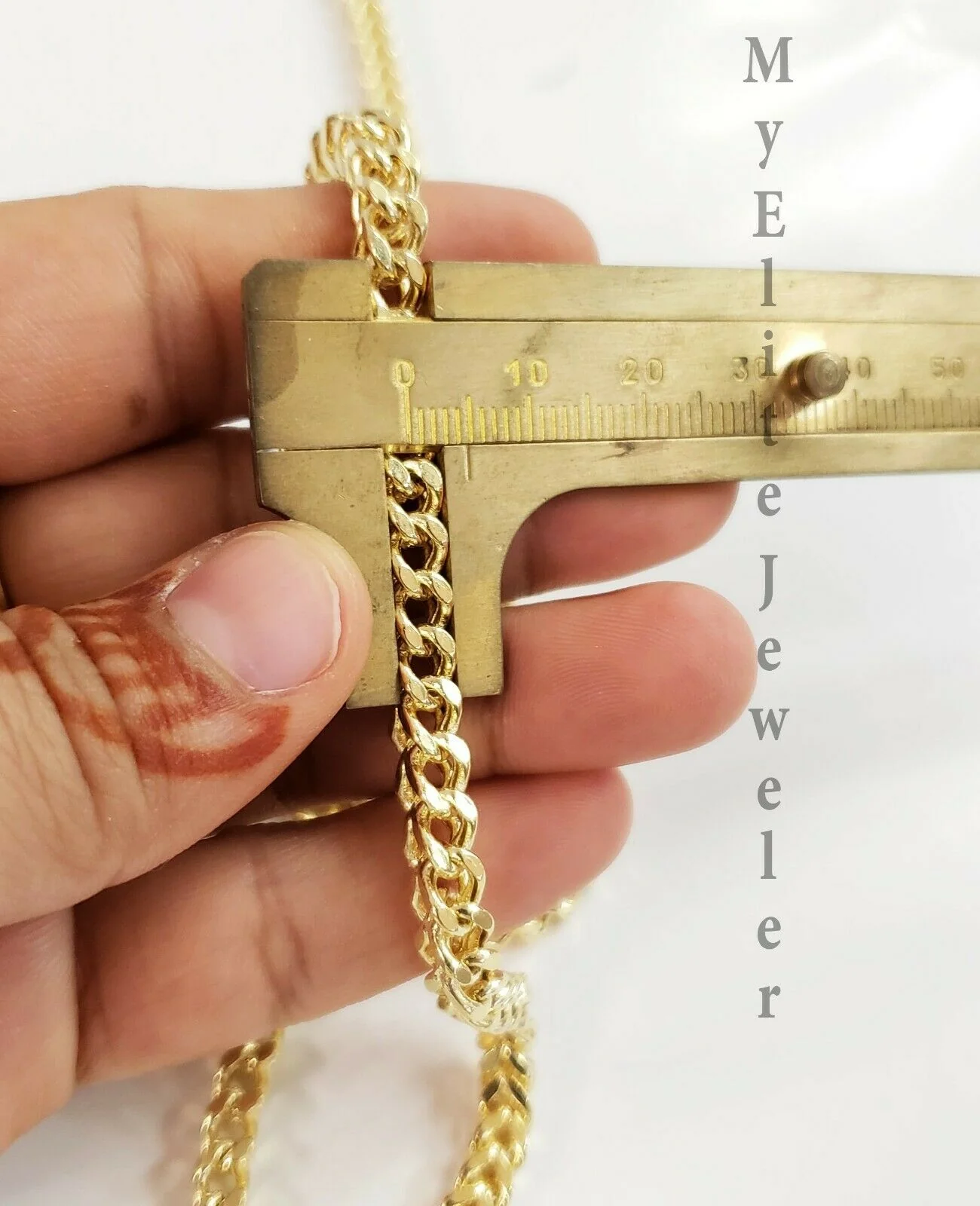 Mens 10K Yellow Gold Franco Link Chain Necklace 24 Inch 5MM Lobster Lock, Thick - Image 3