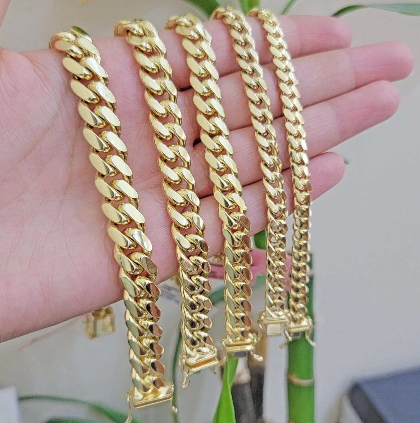 Mens 14k Gold Bracelet Miami Cuban Link REAL 14kt SOLID 6 -10mm & 7.5- 9 Inch - Image 6