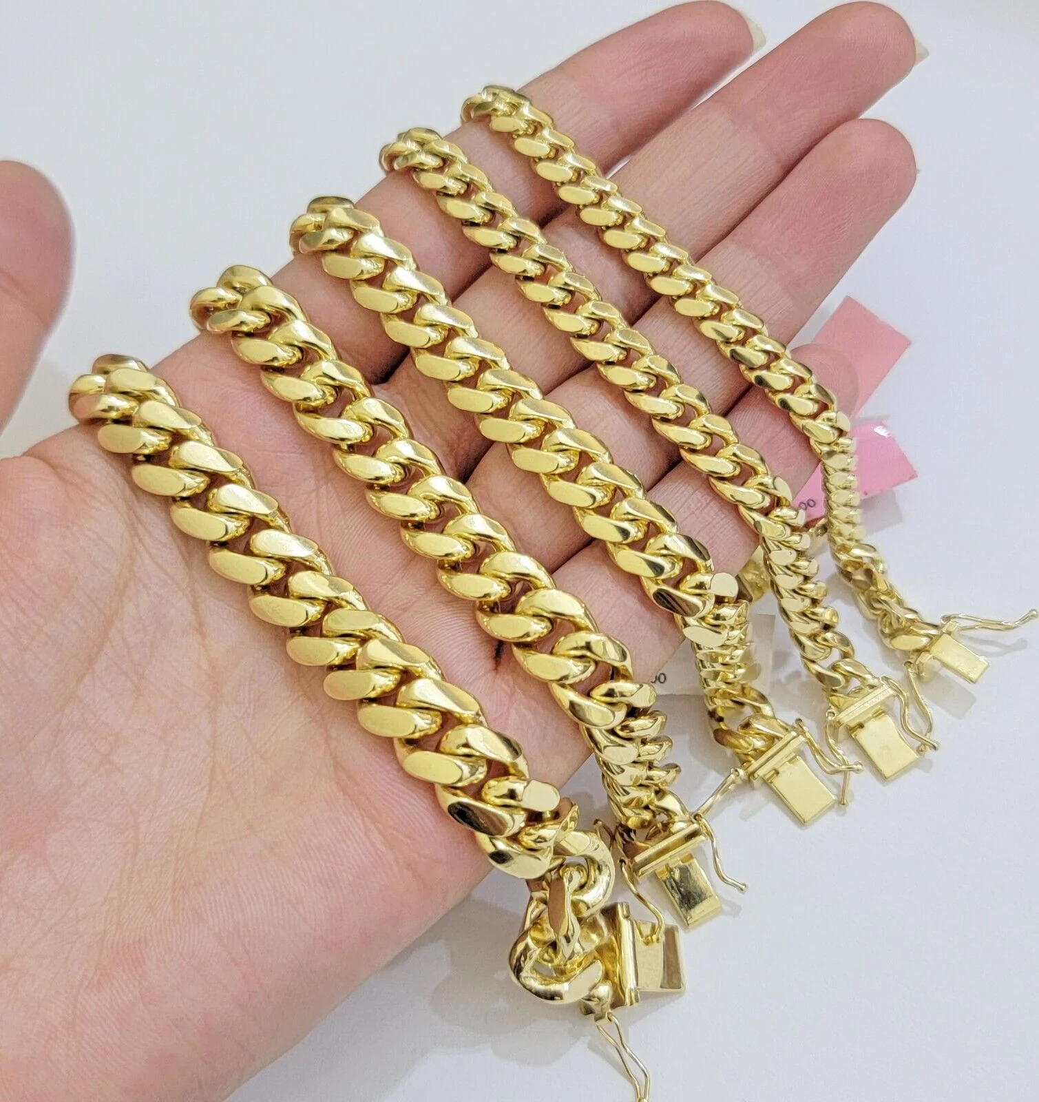 Mens 14k Gold Bracelet Miami Cuban Link REAL 14kt SOLID 6 -10mm & 7.5- 9 Inch - Image 7