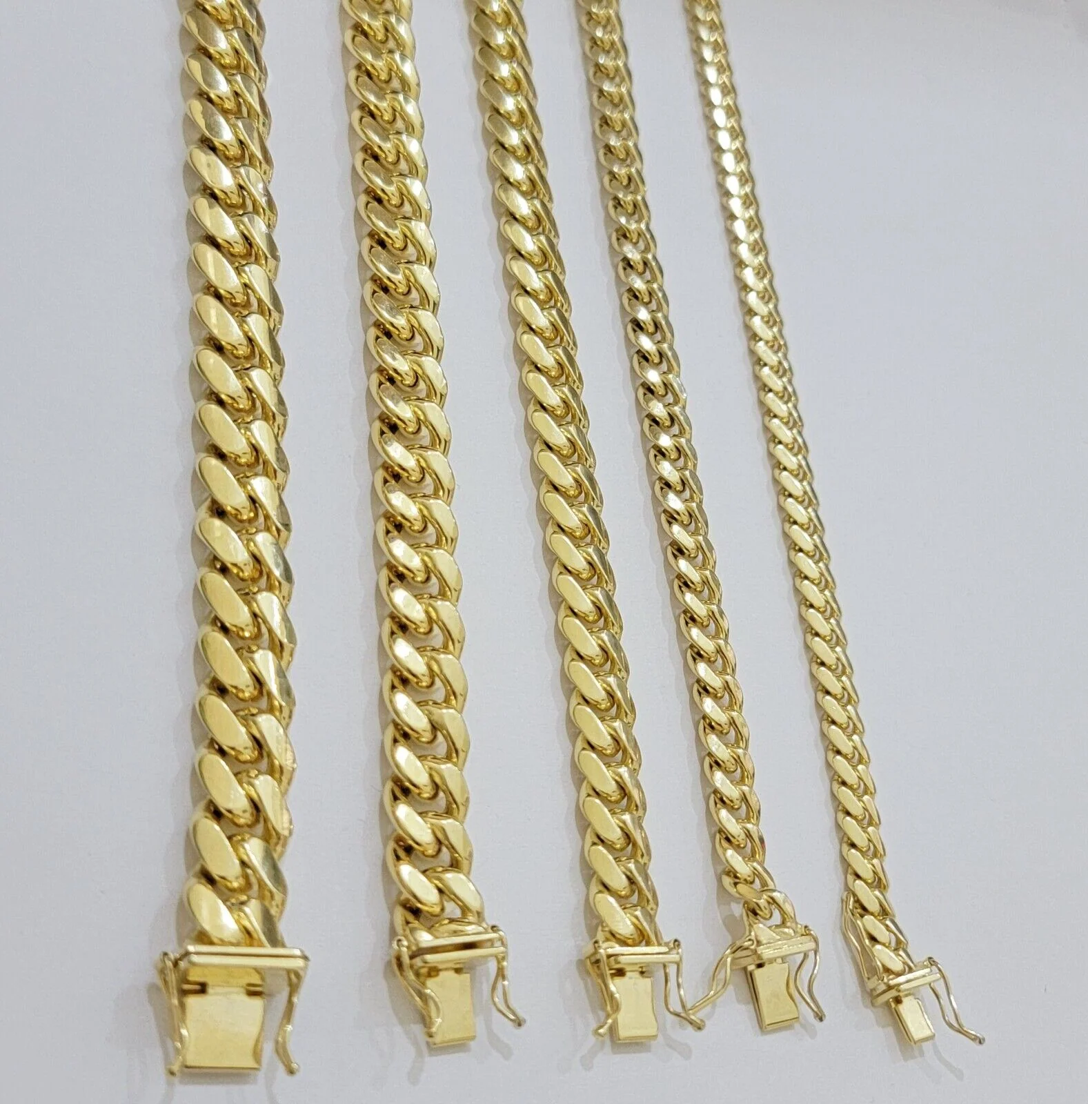 Mens 14k Gold Bracelet Miami Cuban Link REAL 14kt SOLID 6 -10mm & 7.5- 9 Inch - Image 8
