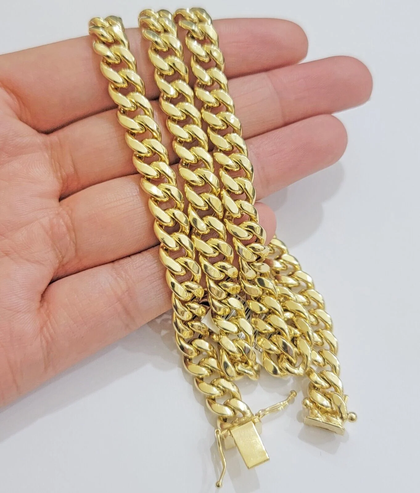 Mens 14k Gold Chain 8mm Miami cuban Link 18 - 30 Inch REAL 14KT Yelllow Gold - Image 7