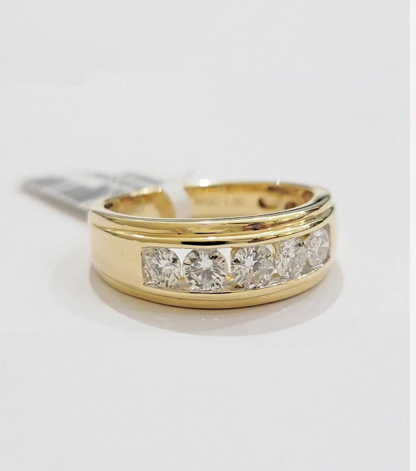 Mens 14k Yellow Gold 1CT Diamond Ring Band Natural Wedding Band, Valentine Sale Ring Sizes 6,7,8,9,10,11 & 12 - Image 3