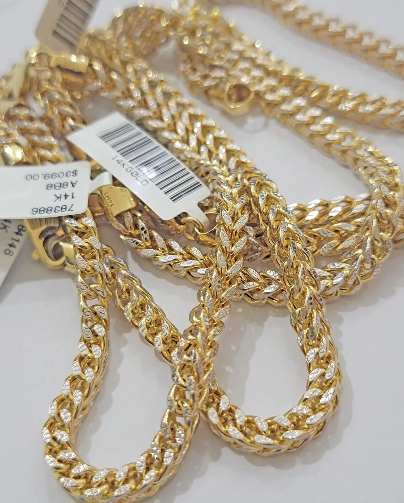 Mens 14k Yellow Gold Franco Bracelet 4mm 8.5" Diamond Cut Authentic 14KT ,STRONG - Image 6