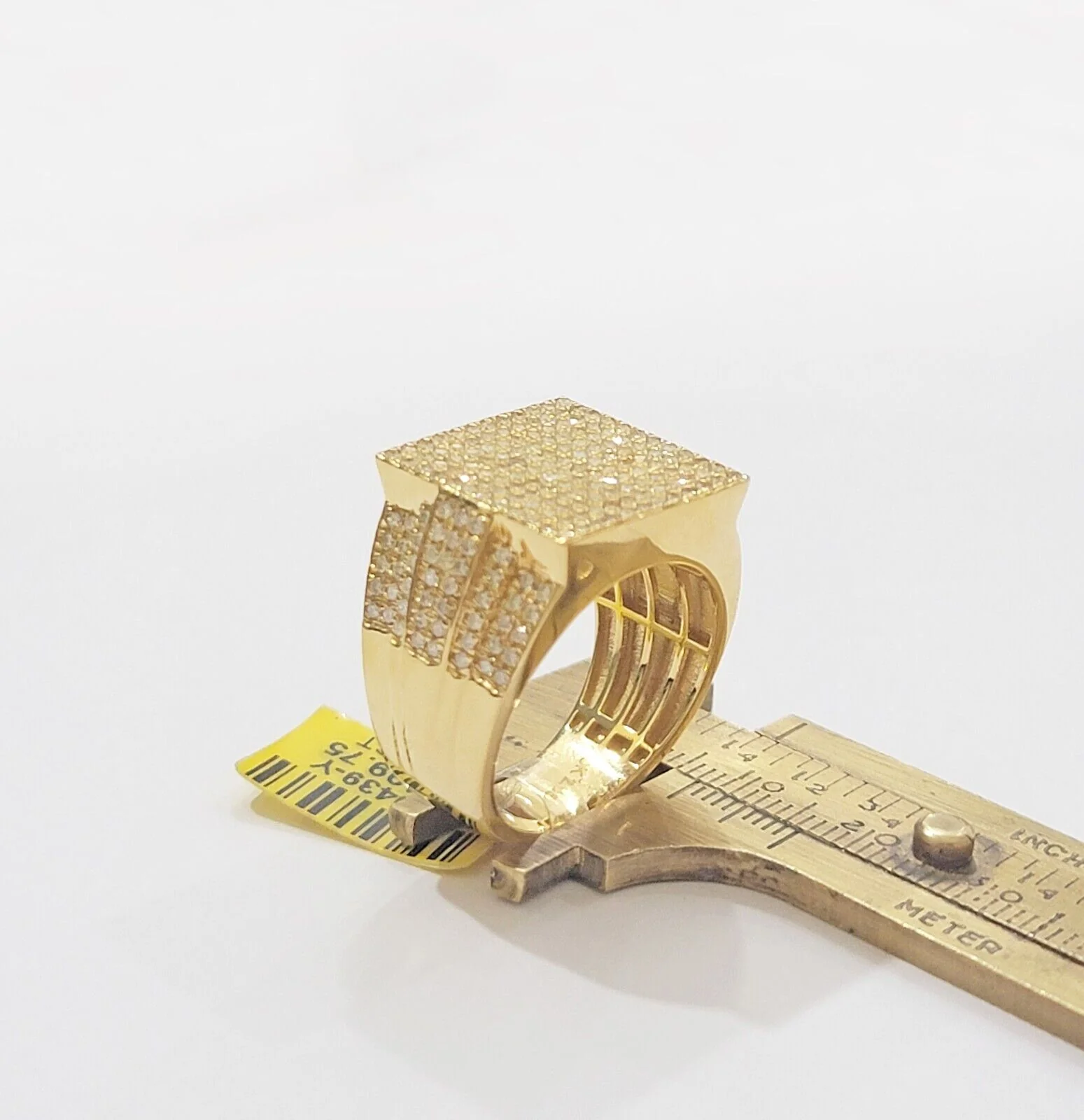 Mens diamond ring 10k yellow gold 2.05 Ct diamonds 10kt dark yellow gold Band All Sizes - Image 6